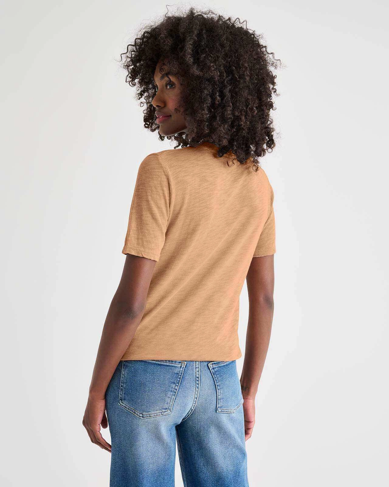 Everly Slub V-Neck Tee