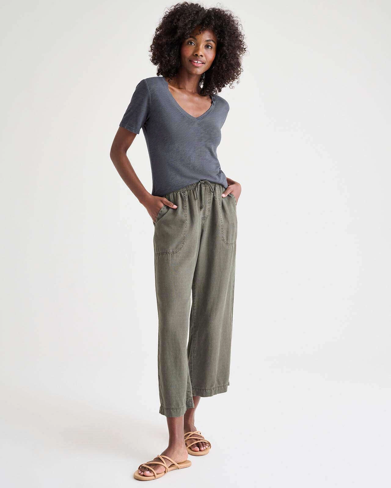 Everly Slub V-Neck Tee
