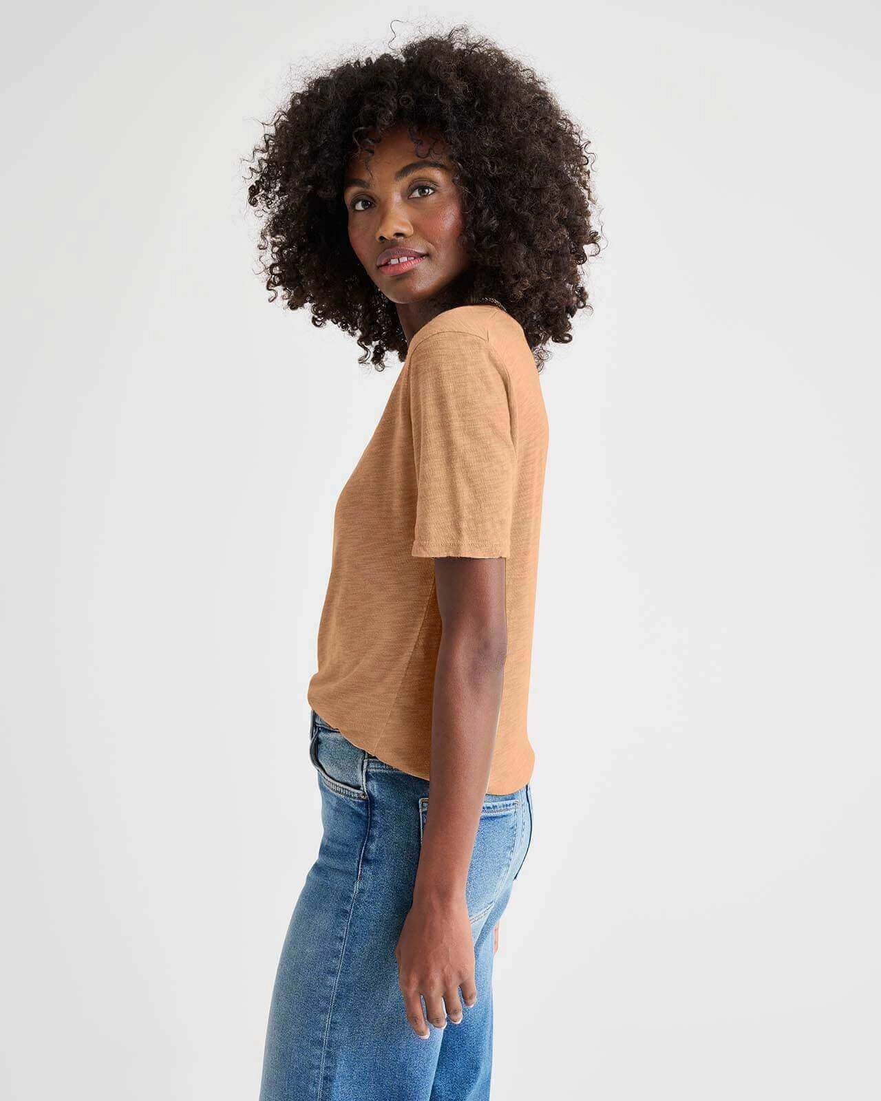 Everly Slub V-Neck Tee