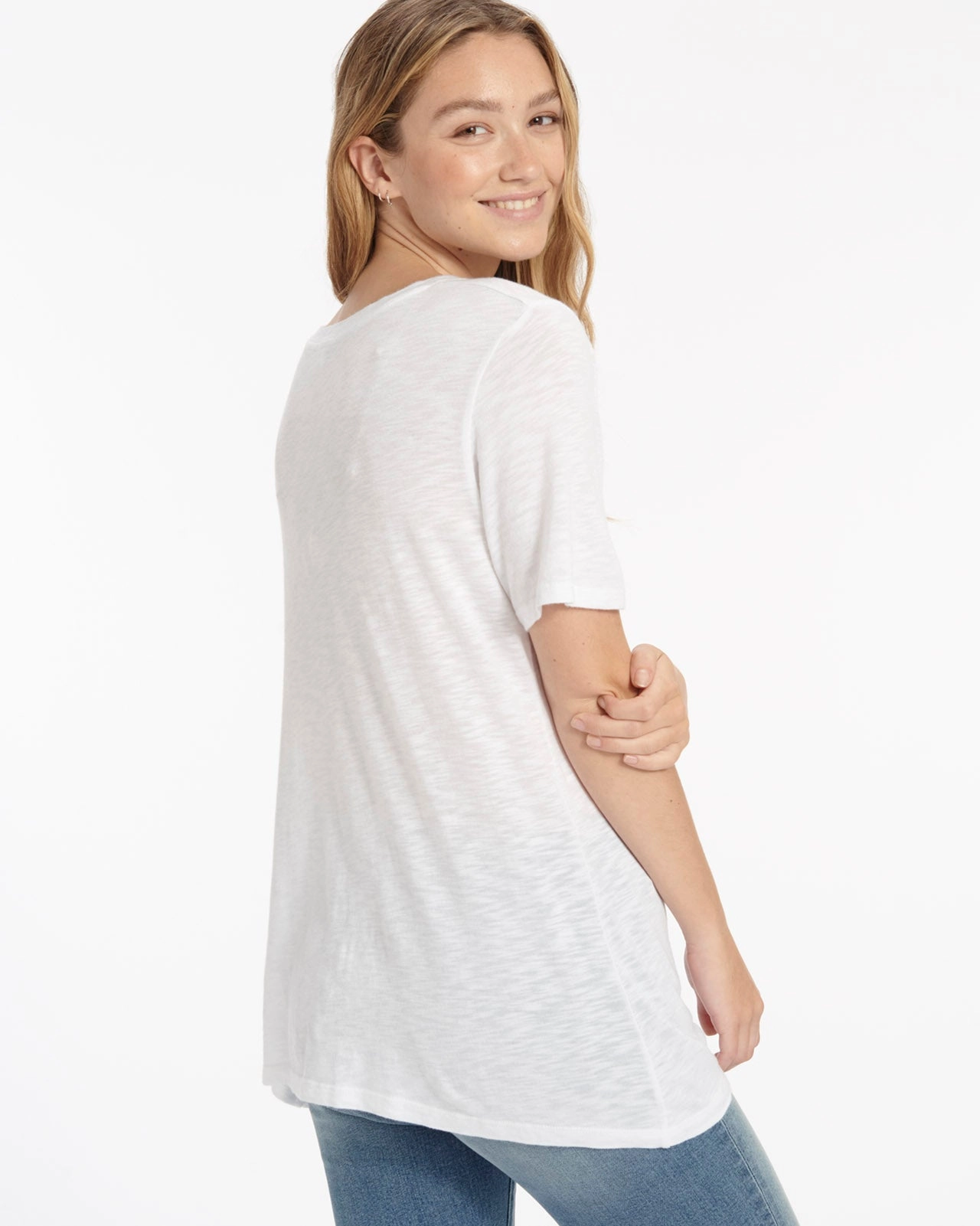Everly Slub V-Neck Tee
