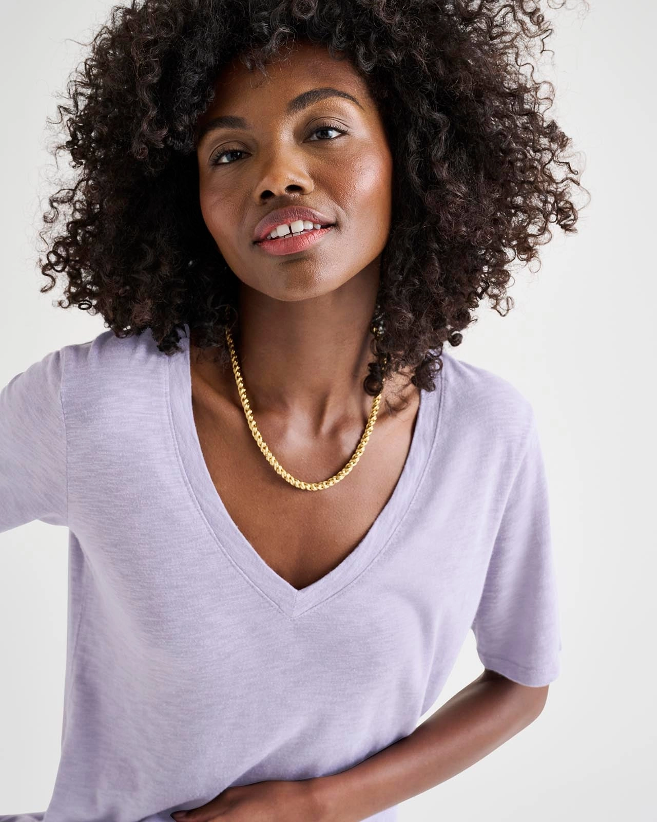 Everly Slub V-Neck Tee