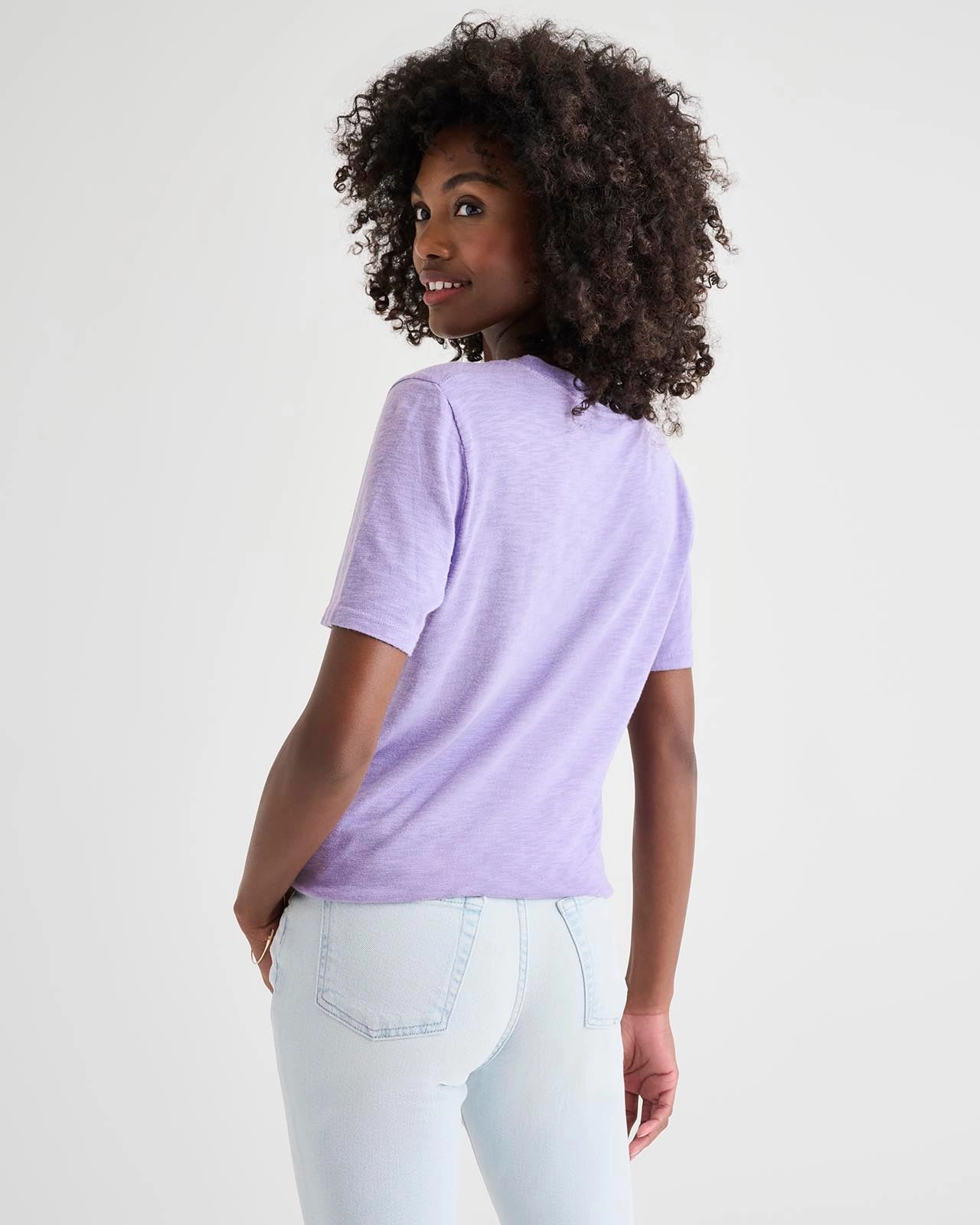 Everly Slub V-Neck Tee