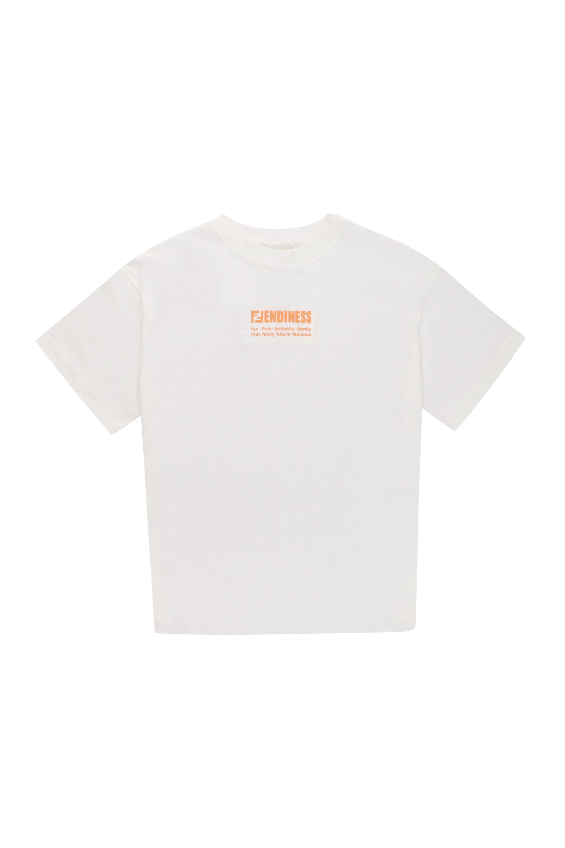 Fendi Kids Logo Printed Crewneck T-Shirt