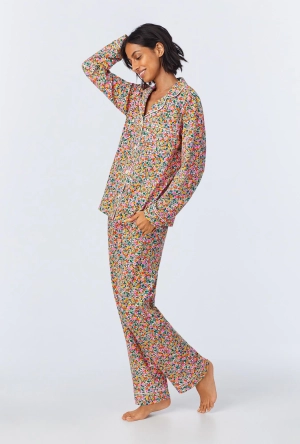 Fresh Picks Long Sleeve Classic Stretch Jersey PJ Set