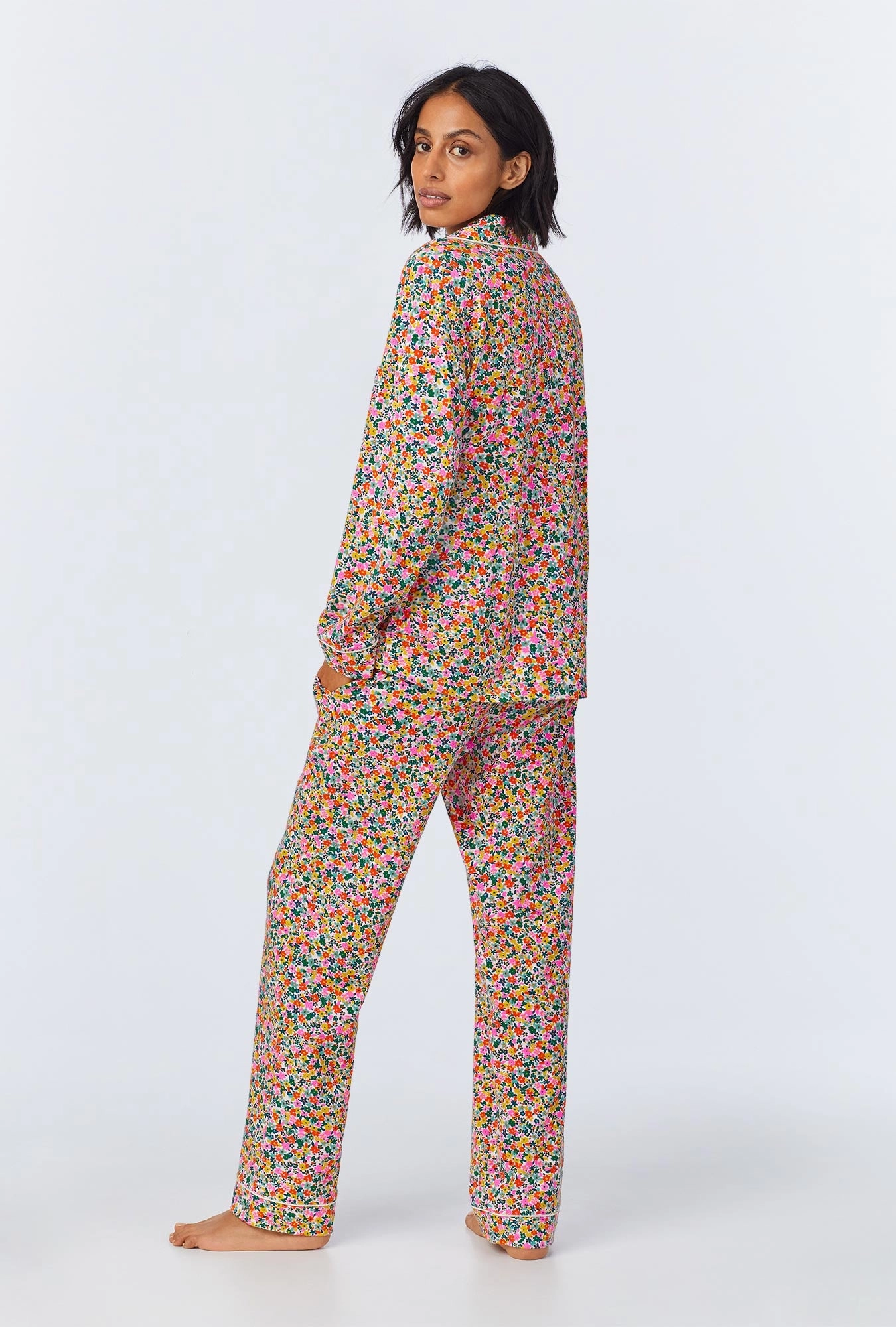 Fresh Picks Long Sleeve Classic Stretch Jersey PJ Set