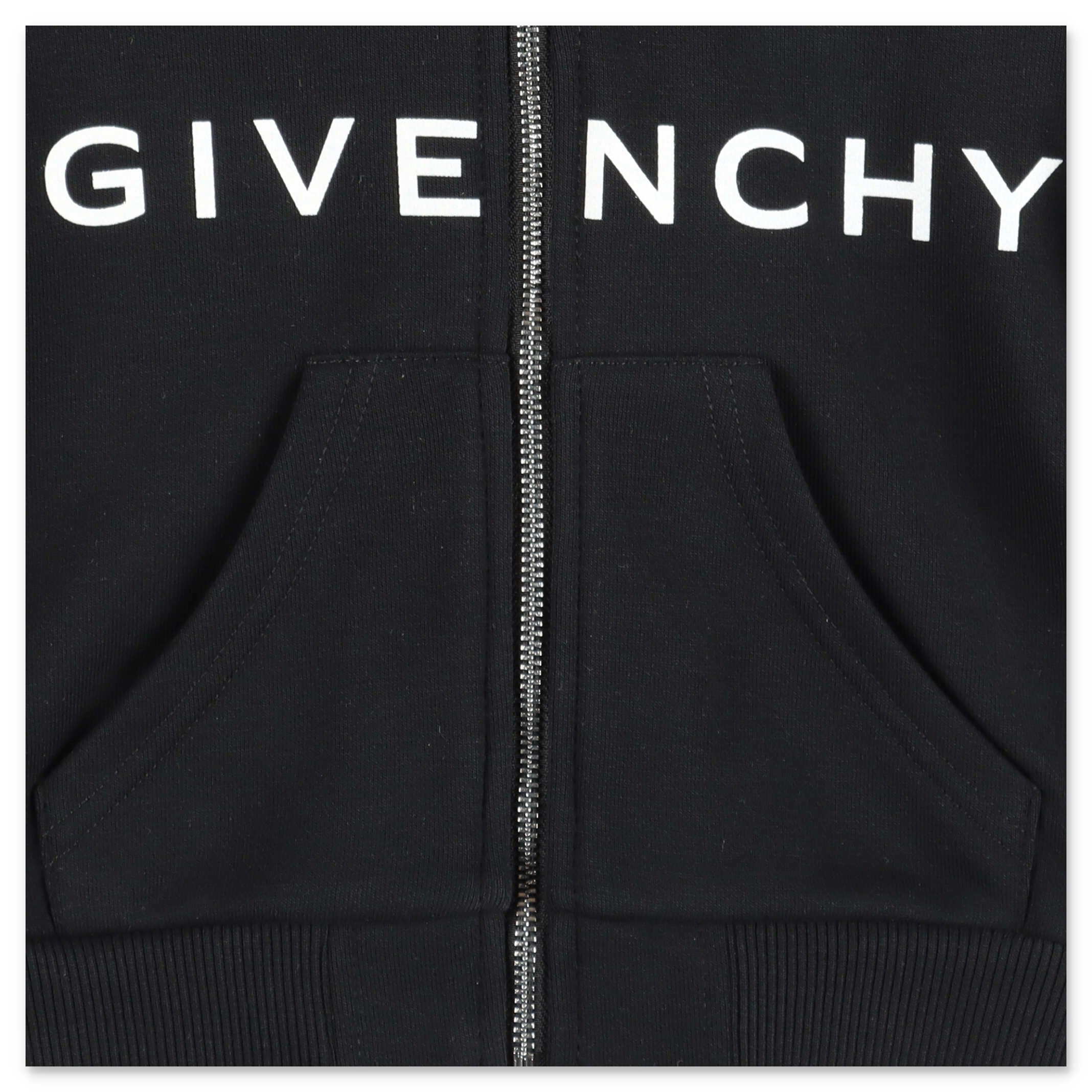 Givenchy Kids Logo Printed Zip-Up Hoodie