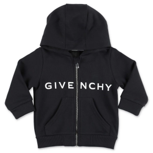Givenchy Kids Logo Printed Zip-Up Hoodie