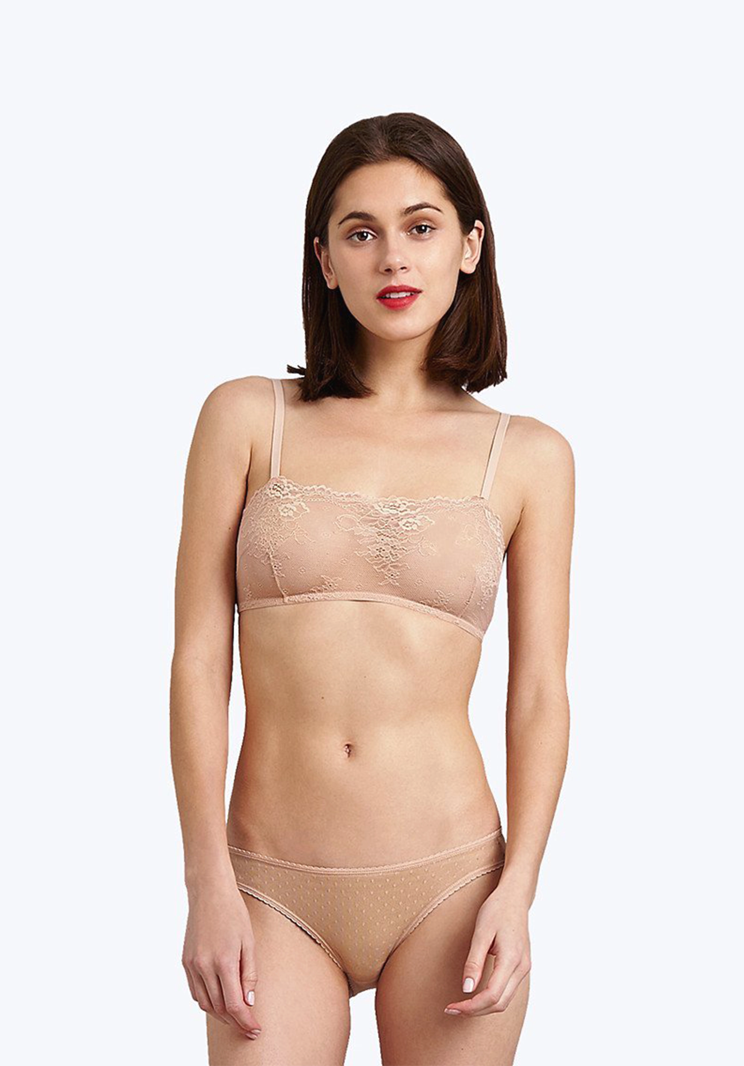 Goldin Bikini in Nude Swiss Dot