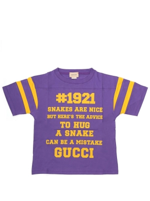 Gucci Kids 1921 Slogan Print T-Shirt
