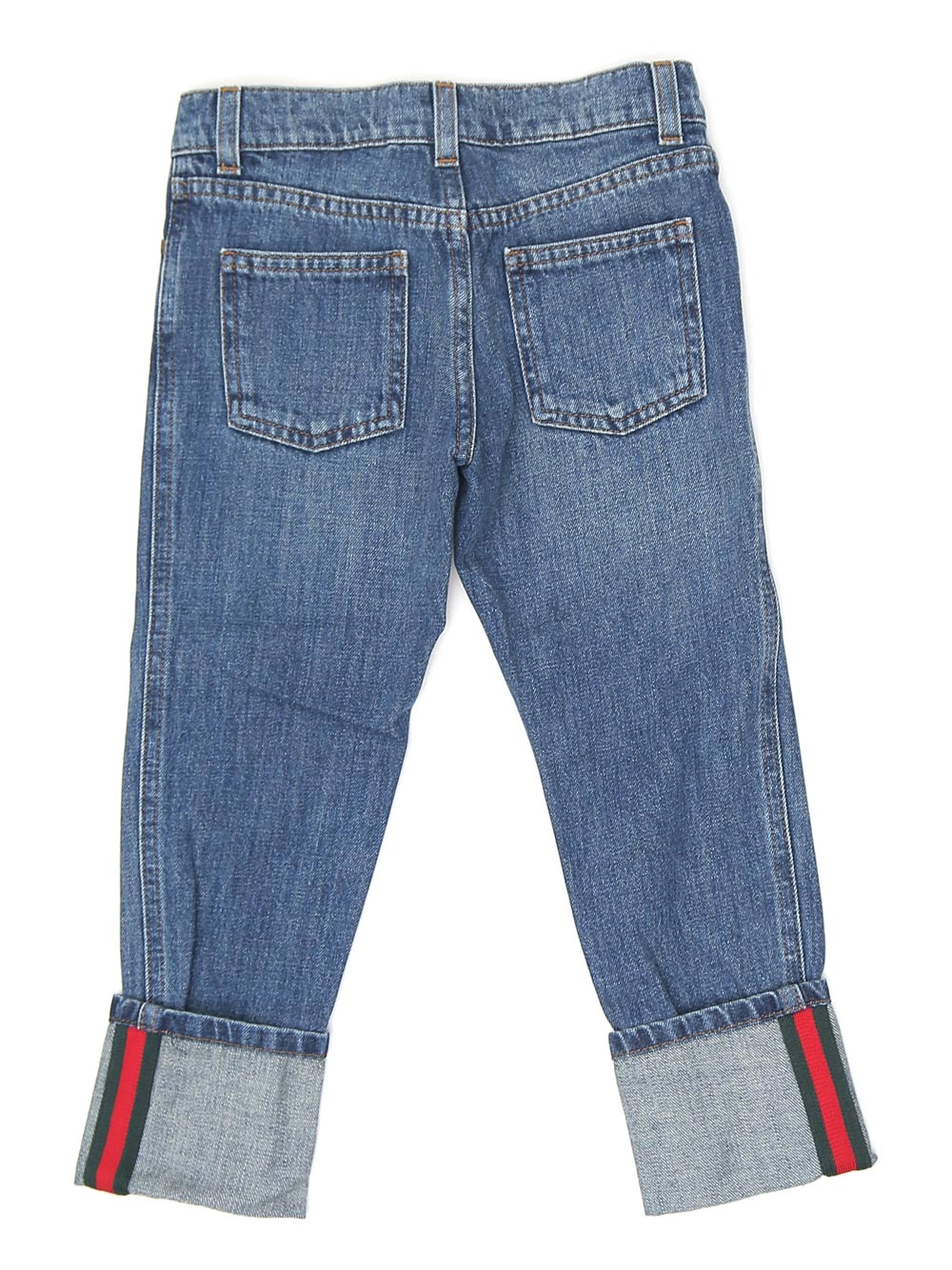 Gucci Kids Web Detailed Jeans