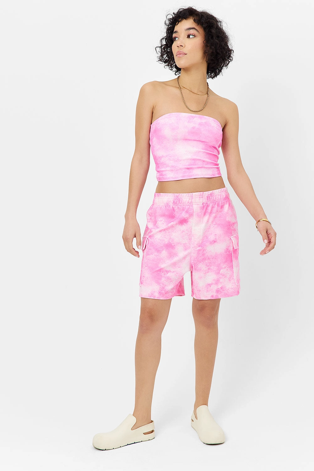 Harvey Terry Shorts - Distorted Pink Dye
