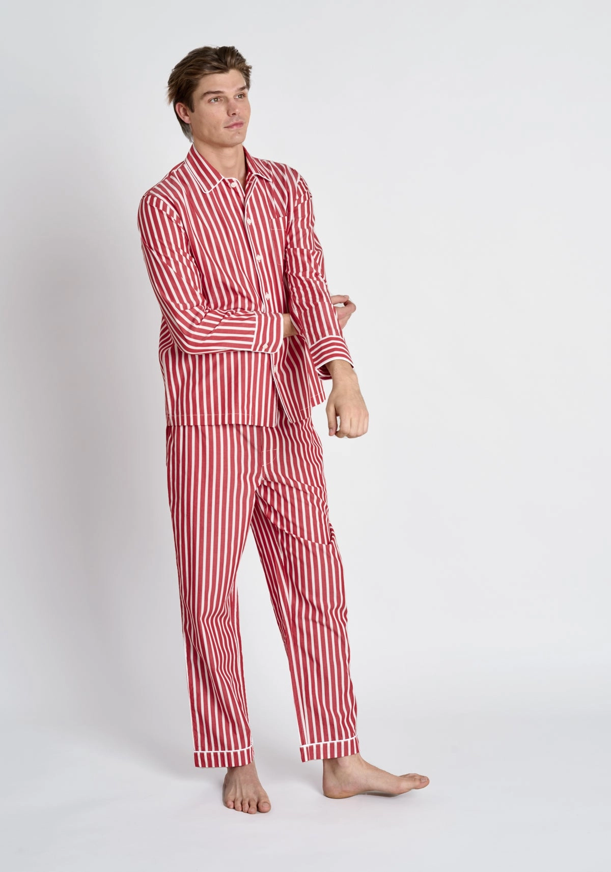 Henry Pajama Set in Red Breton Stripe