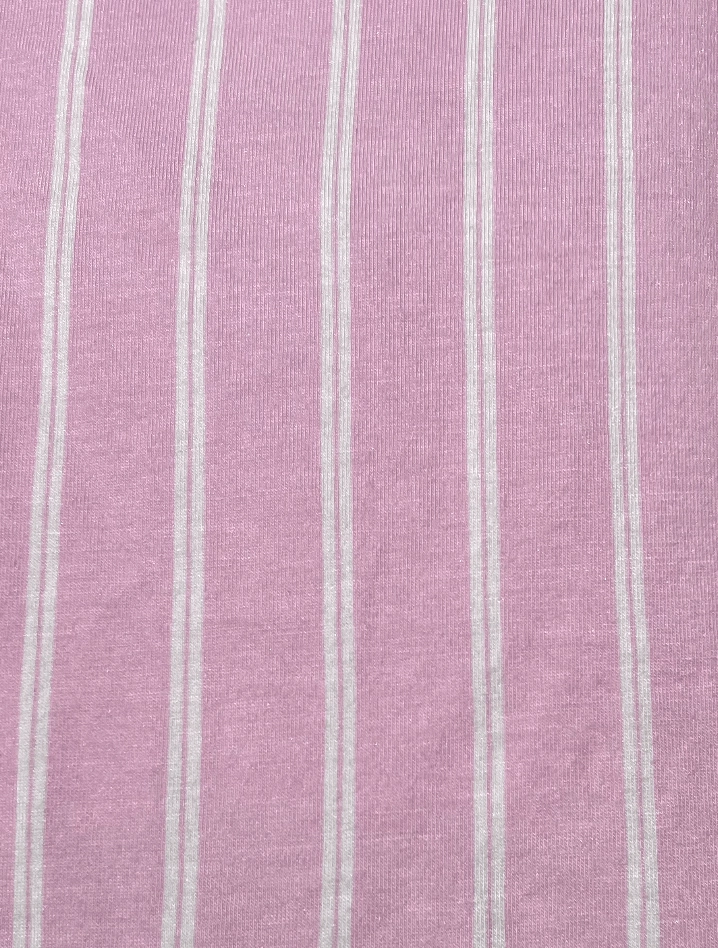 Heritage Stripe Pima Knit Capri Set - Pink