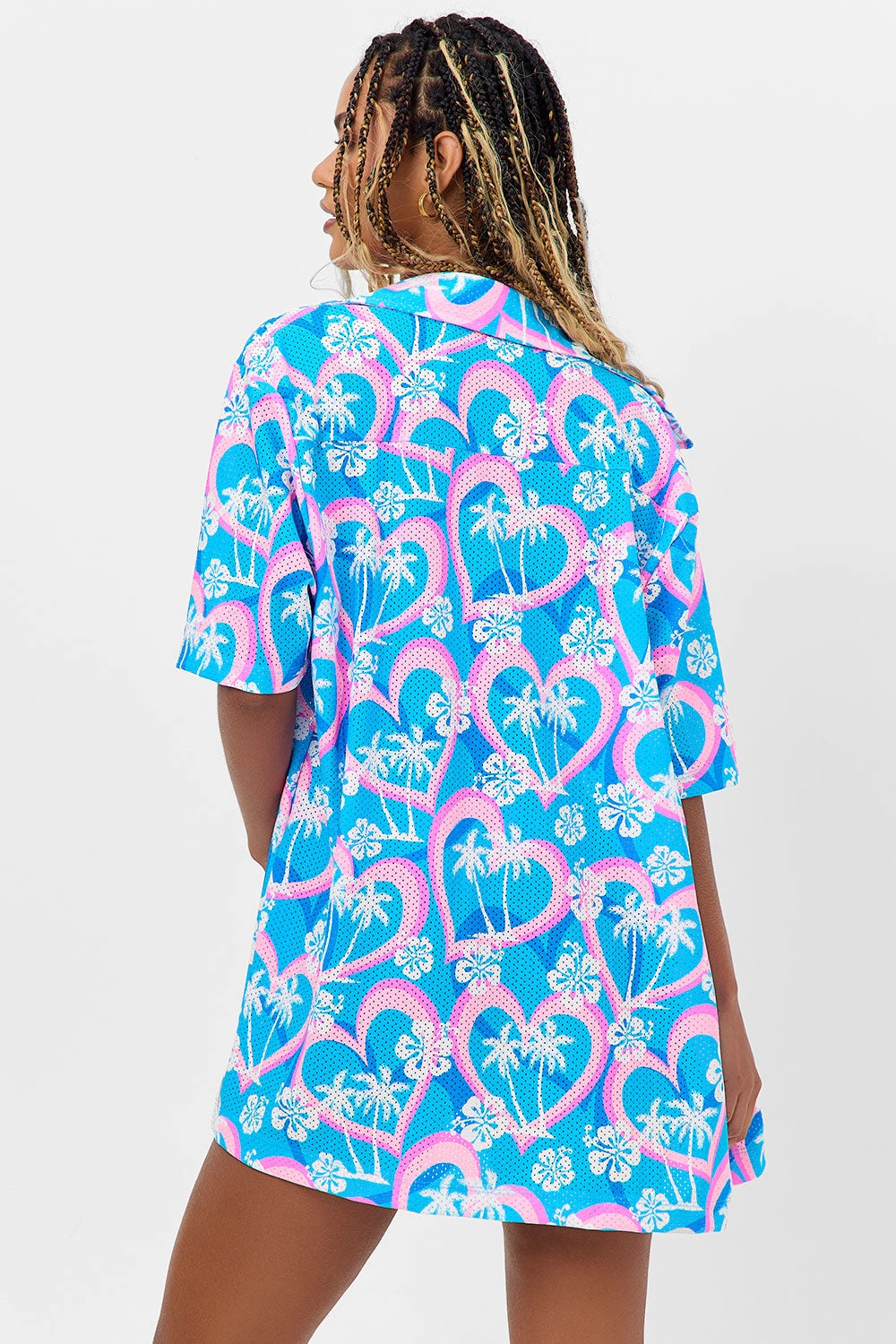 Hunter Mesh Button Up Shirt - Tropic Love