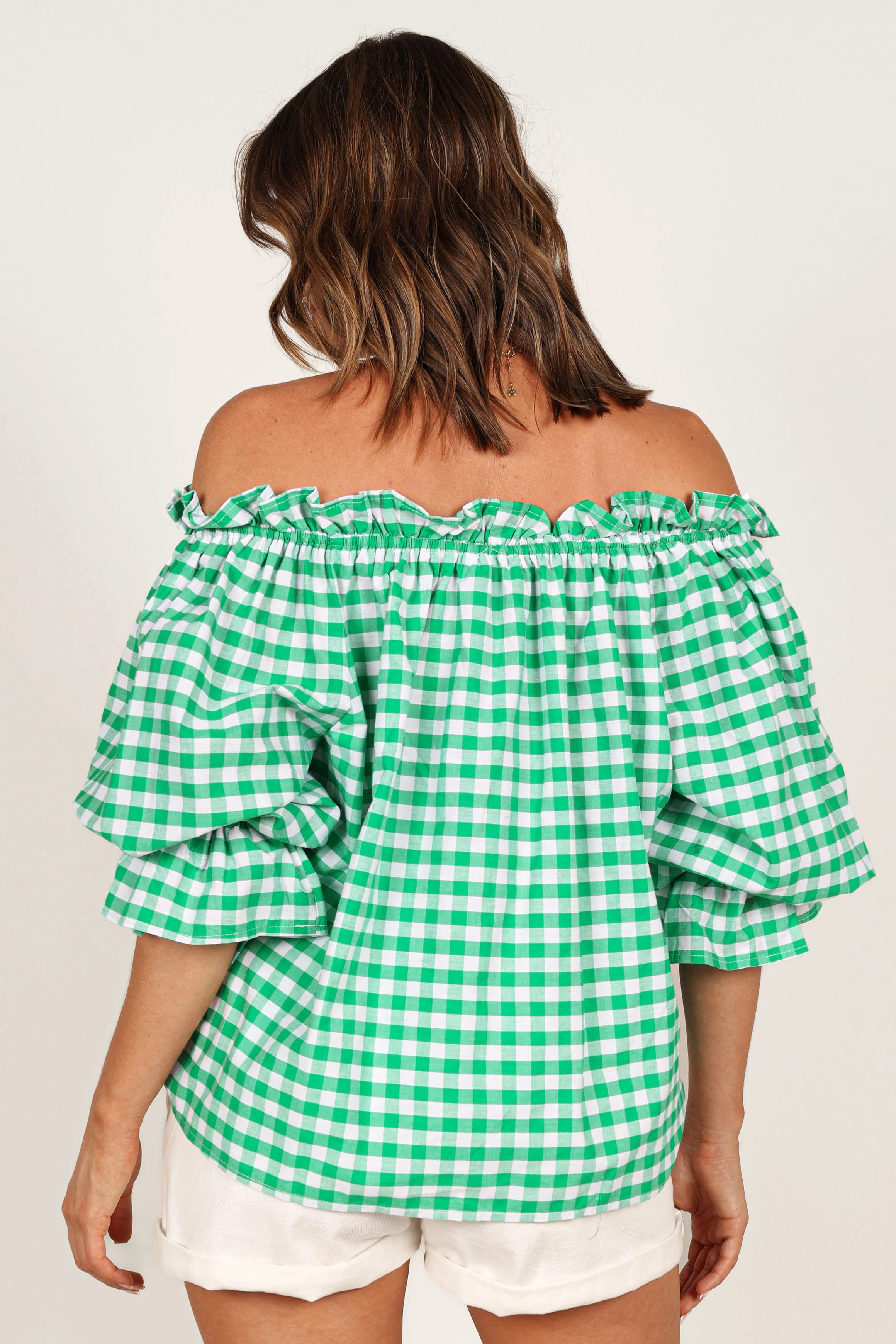 Leesa Off Shoulder Top - Green