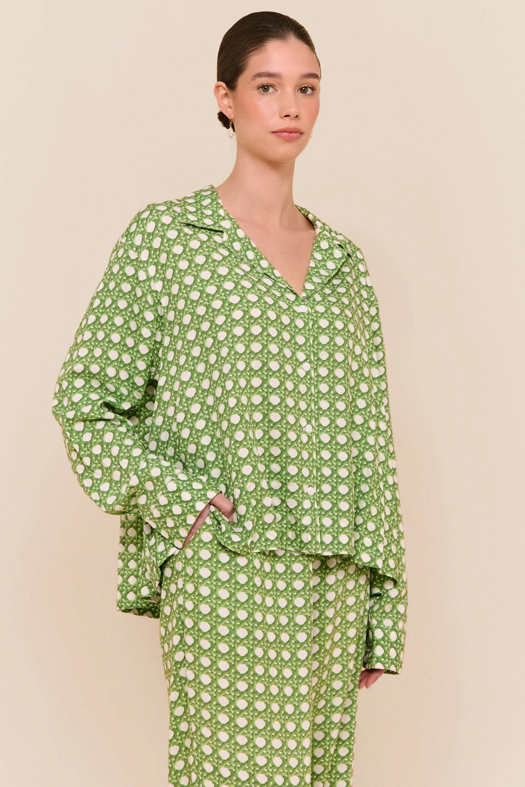 Lounge Set - Long - Rattan Green