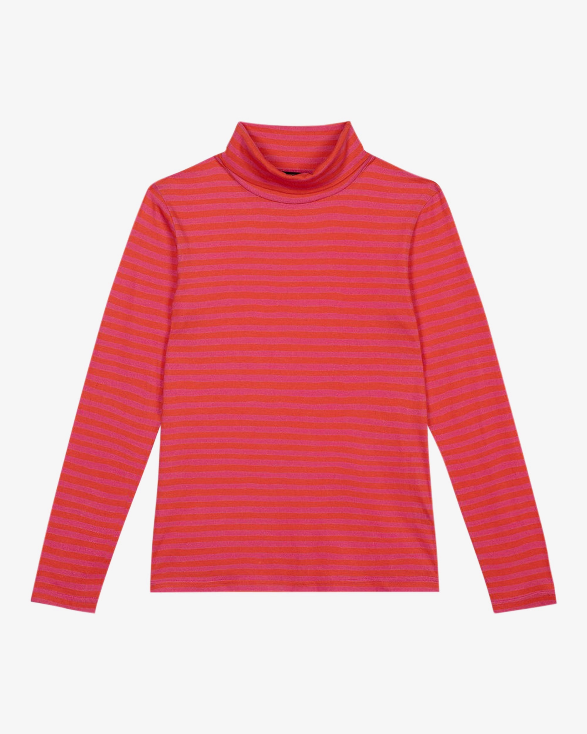 Lowie Pink Stripe Organic Roll Neck