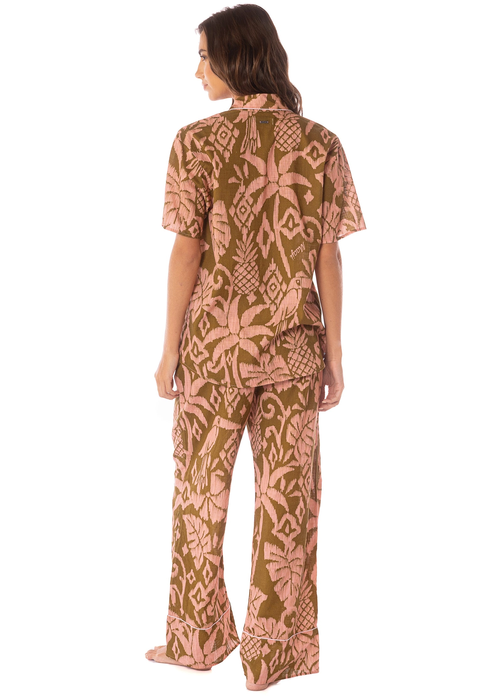 Maaji Batik Jungle Kameli Short Sleeve Pant Set
