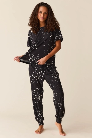 Maddie PJ Set | Black Stars
