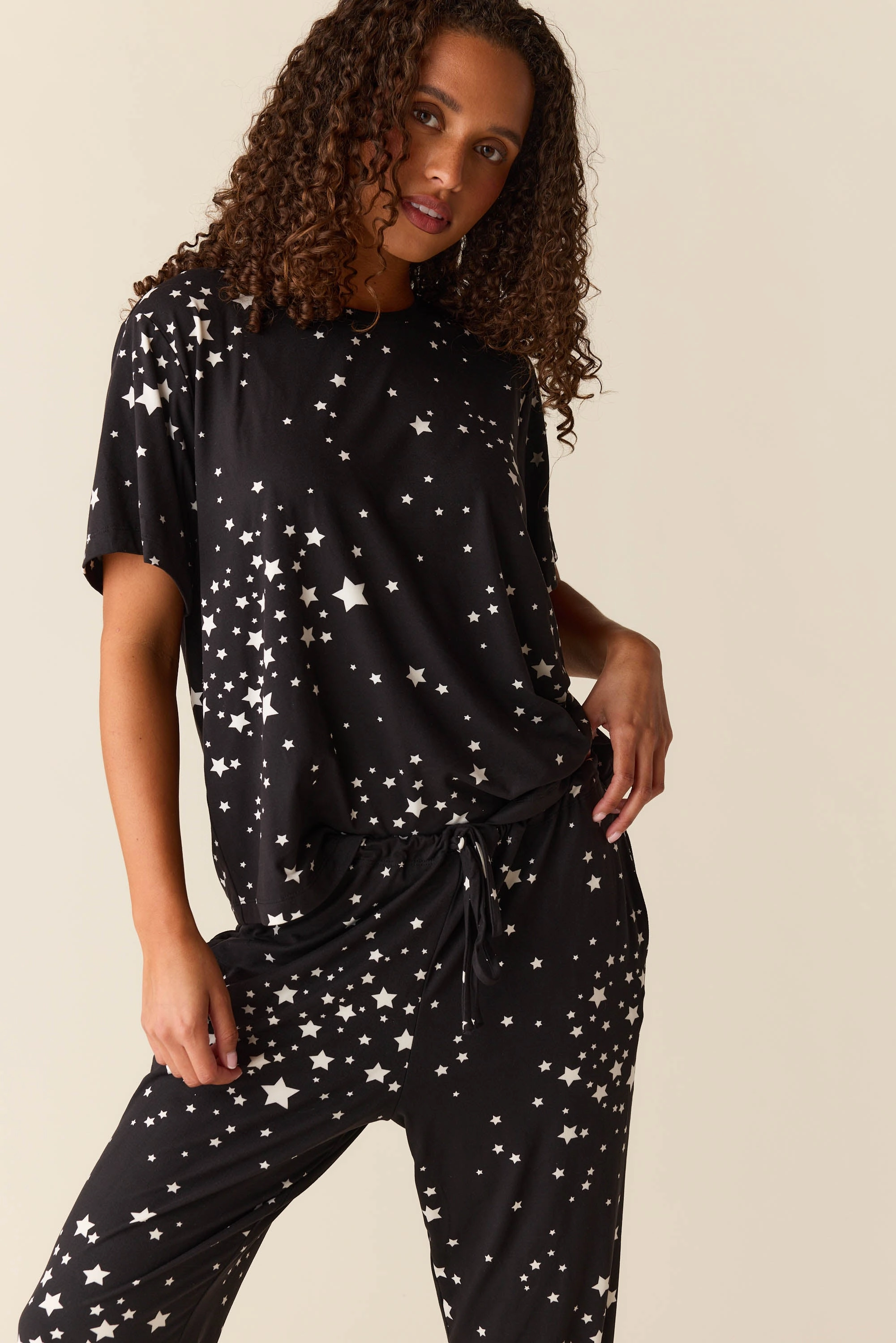 Maddie PJ Set | Black Stars