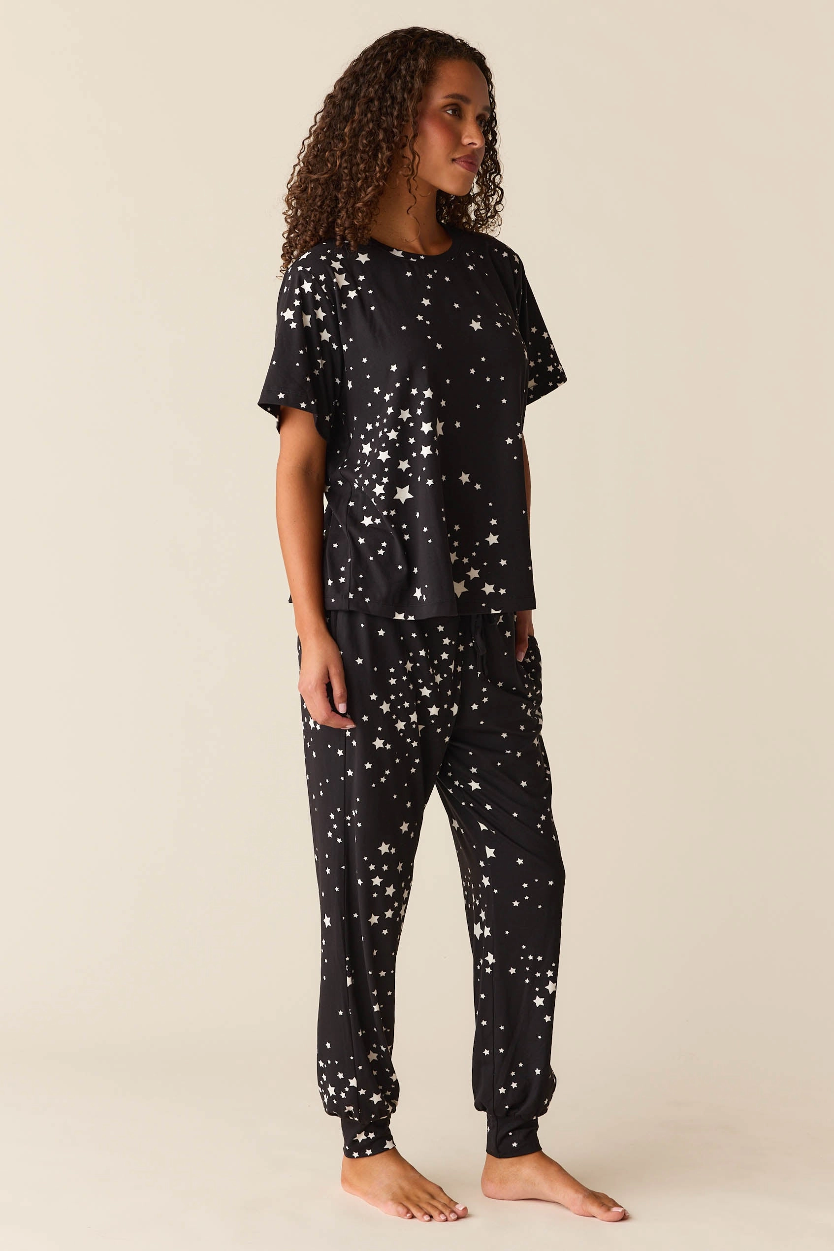 Maddie PJ Set | Black Stars