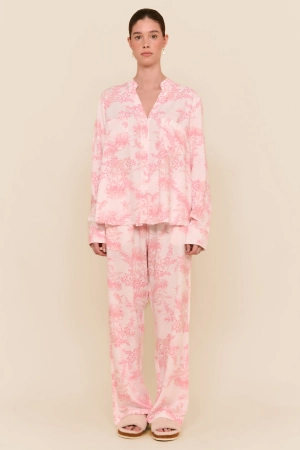 Maggie Pyjama Set - Long - Summer Toile - Pink