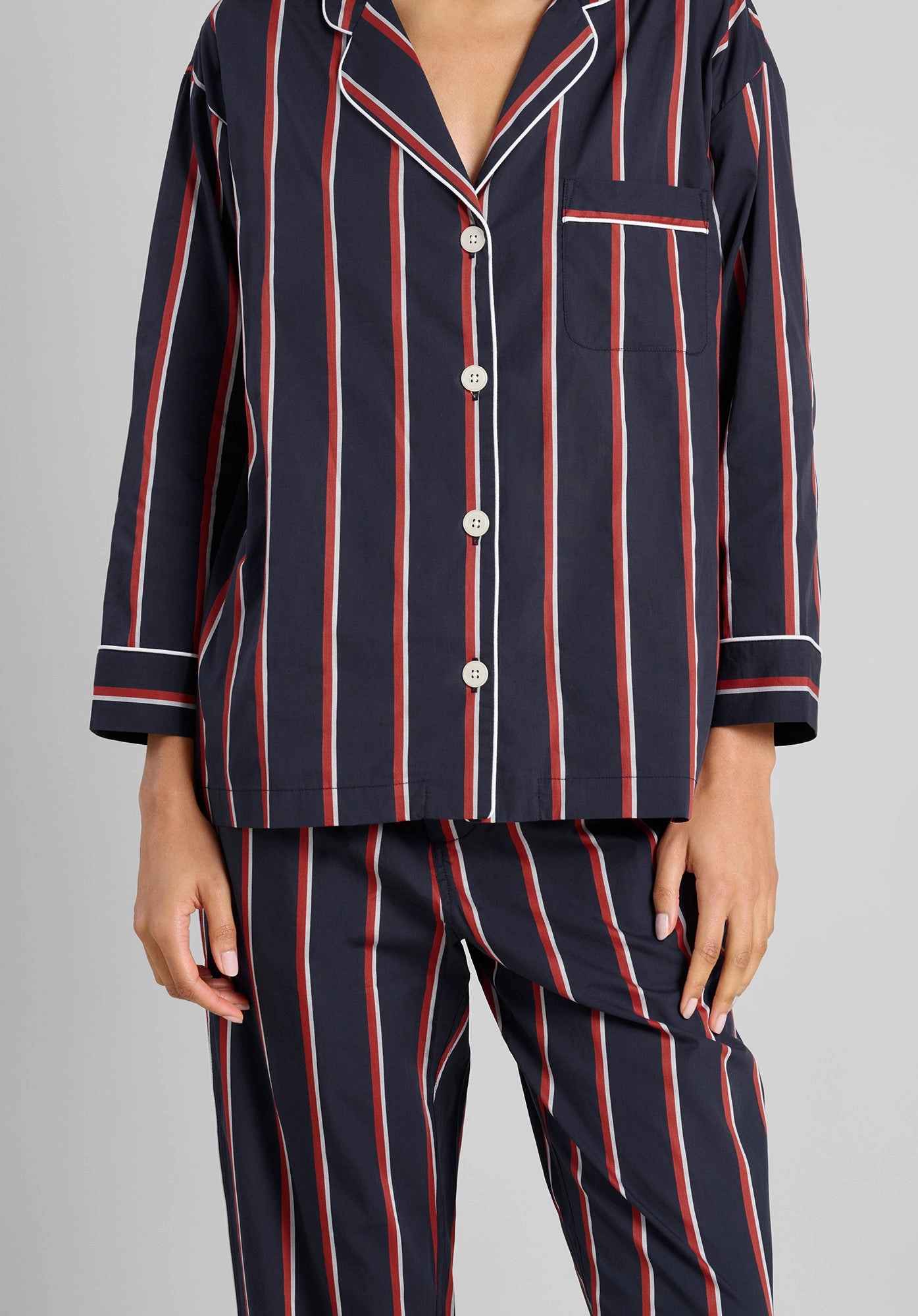 Marina Pajama Set in Marine Stripe