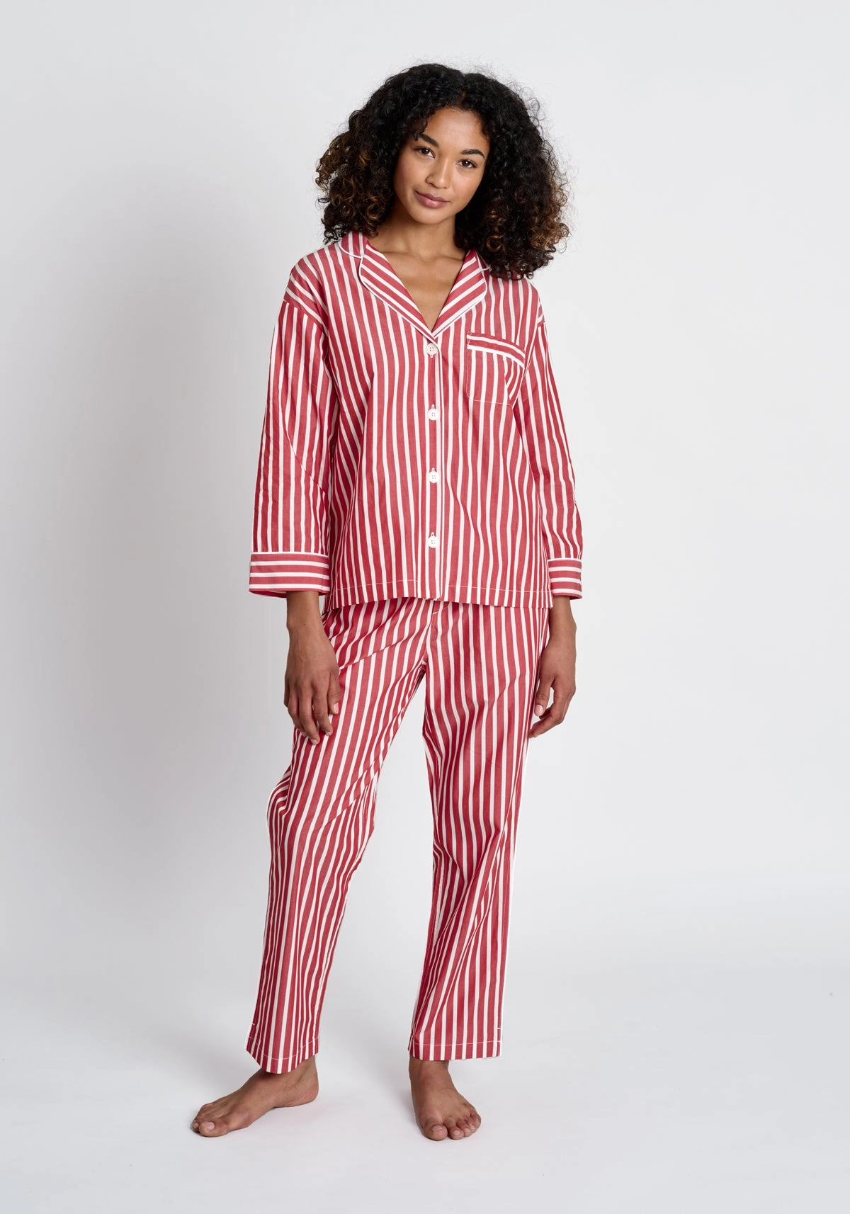 Marina Pajama Set in Red Breton Stripe