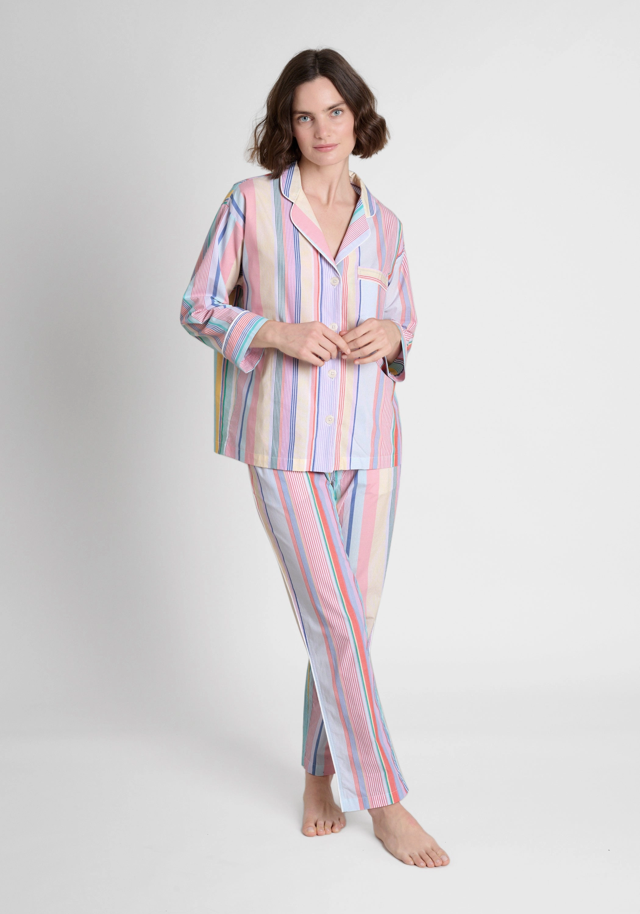 Marina Pajama Set in Vintage Stripe