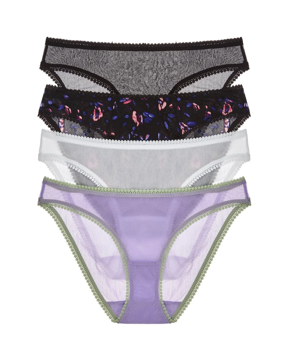 Mesh Hip Bikini 4 Pack