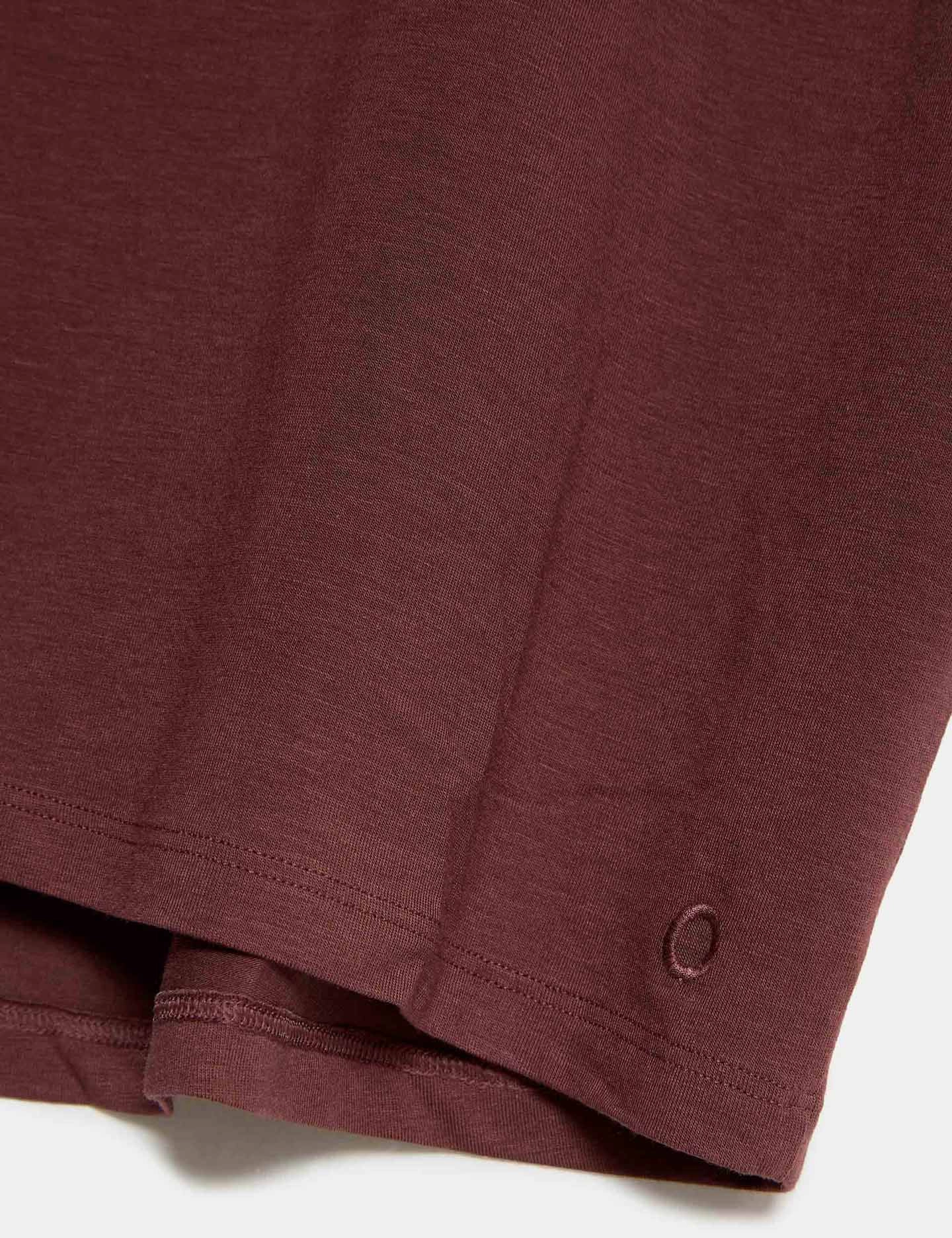 Modal Blend Lightweight Tie Back T-Shirt - Dark Taupe