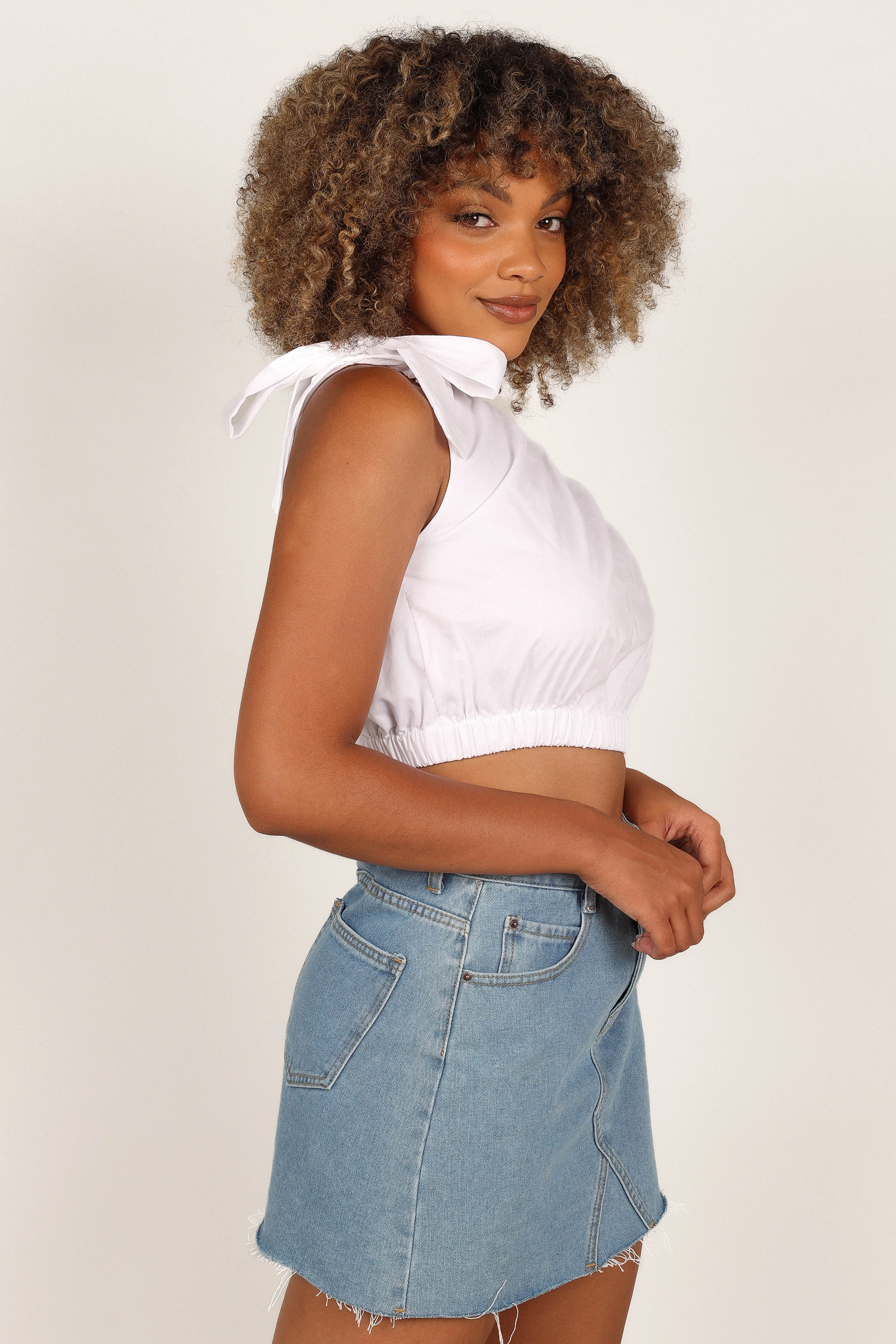 Nelly One Shoulder Top - White
