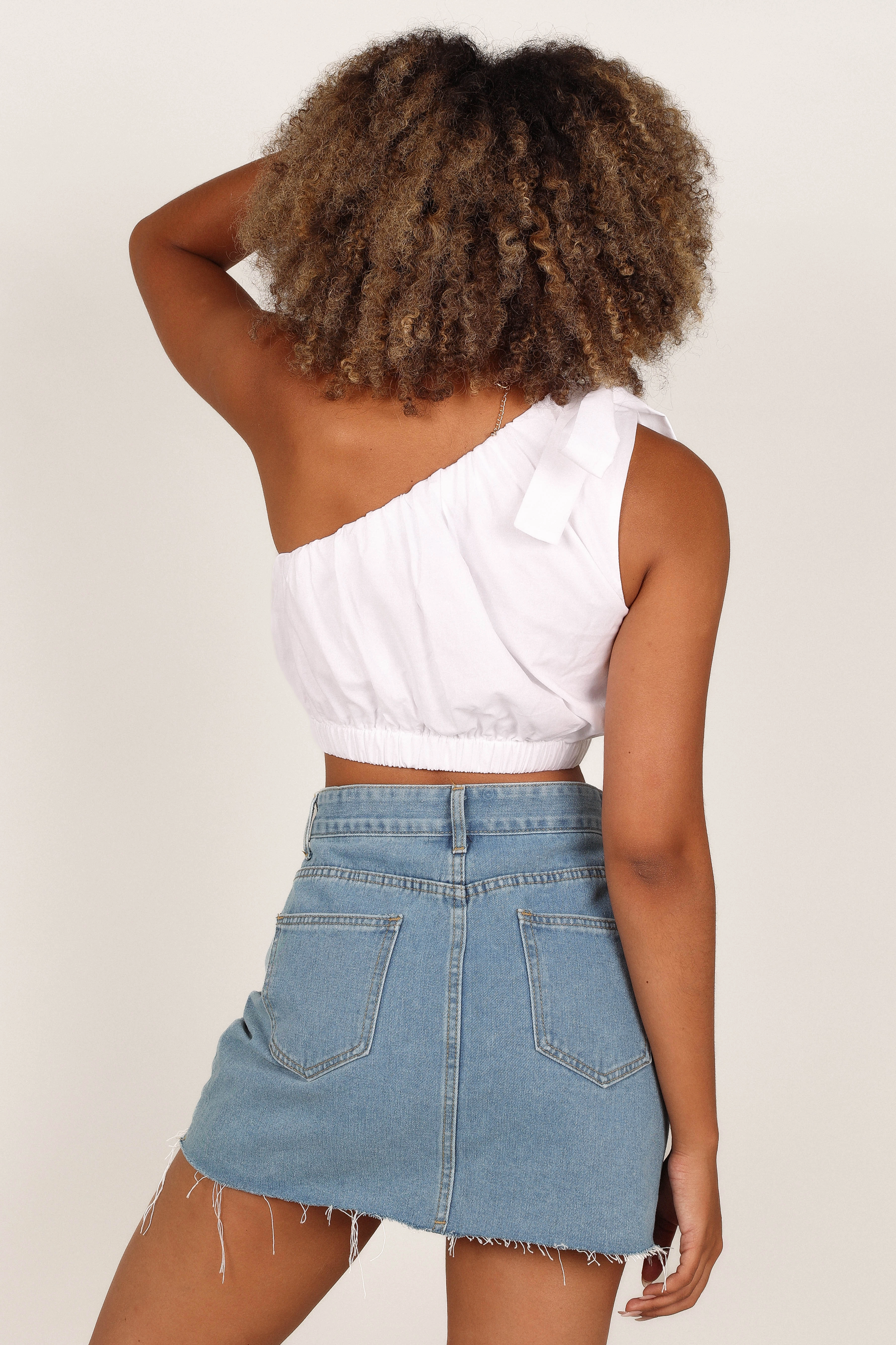 Nelly One Shoulder Top - White