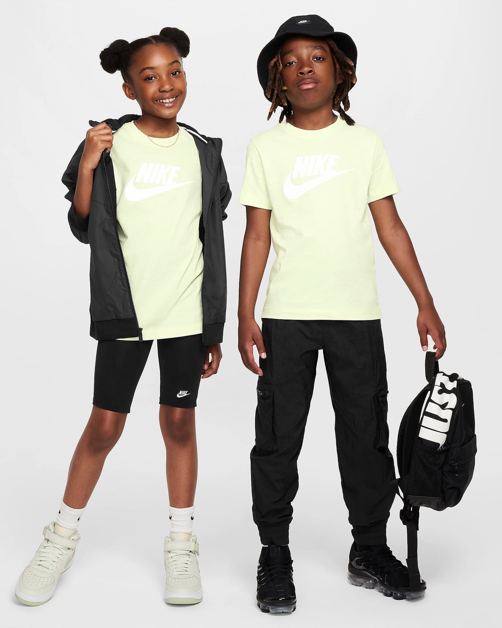NIKE KID'S FUTURA EVERGREEN LIME TEE