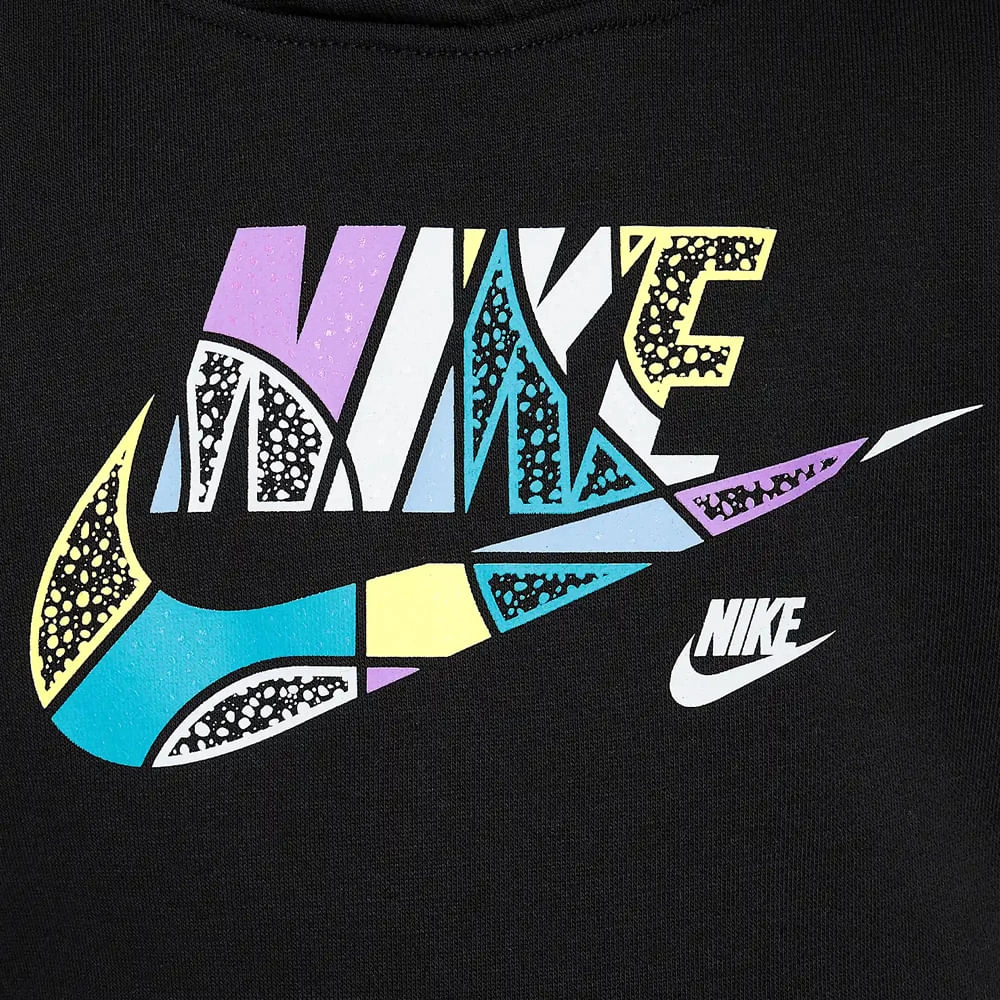 NIKE KID'S OUTSIDE THE LINE FRENCH TERRY BLACK HOODIE