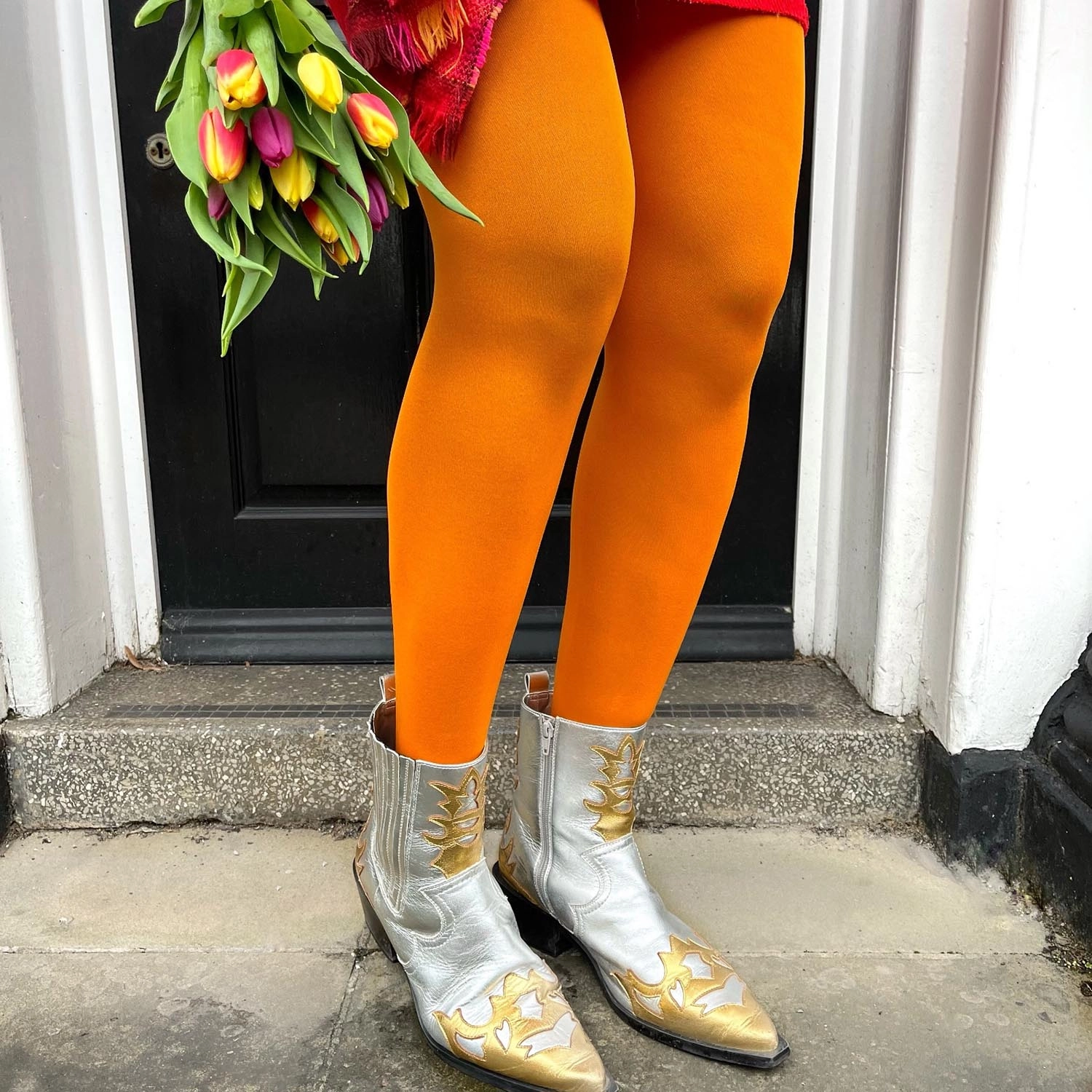 Opaque 80 Den Tights - Papaya