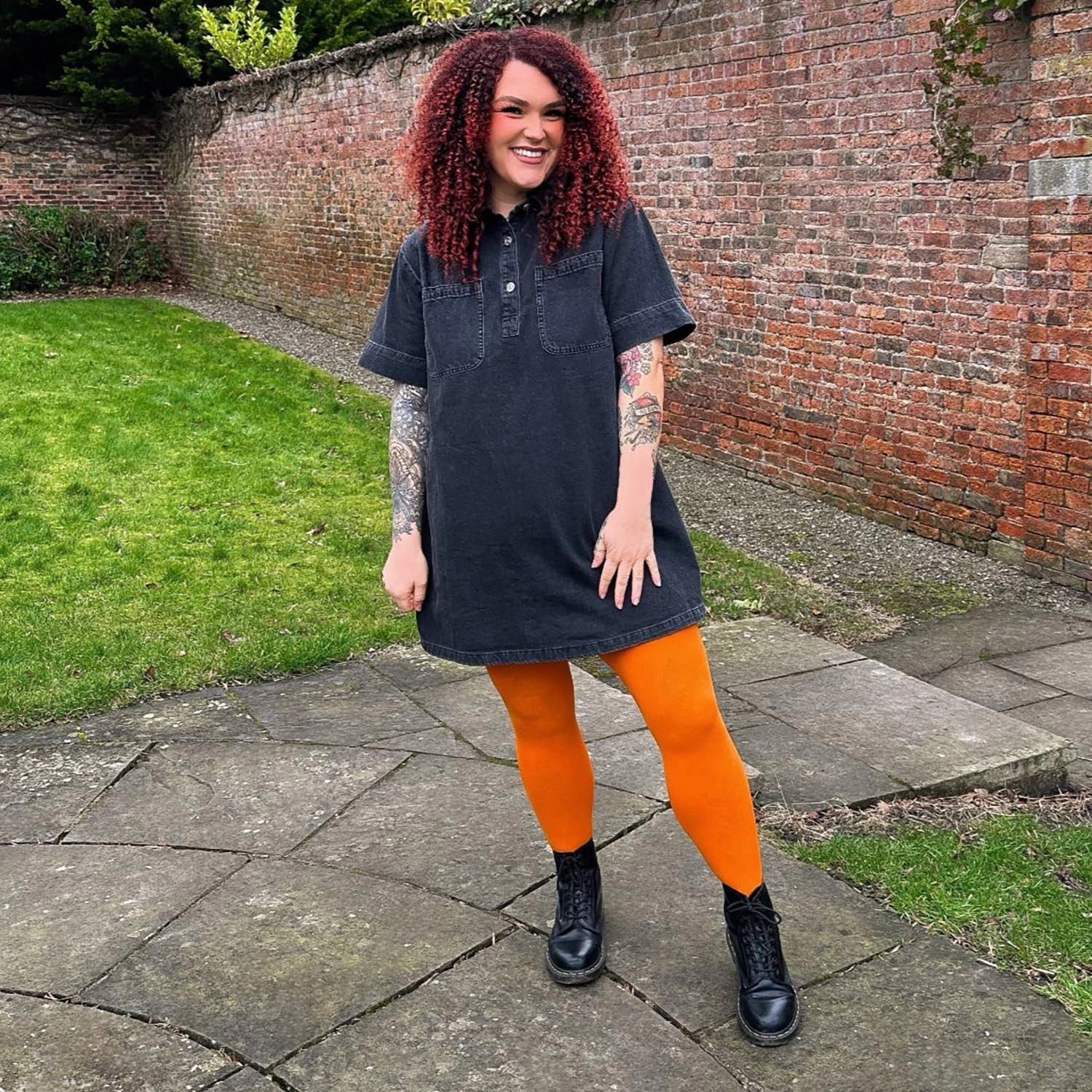 Opaque 80 Den Tights - Papaya
