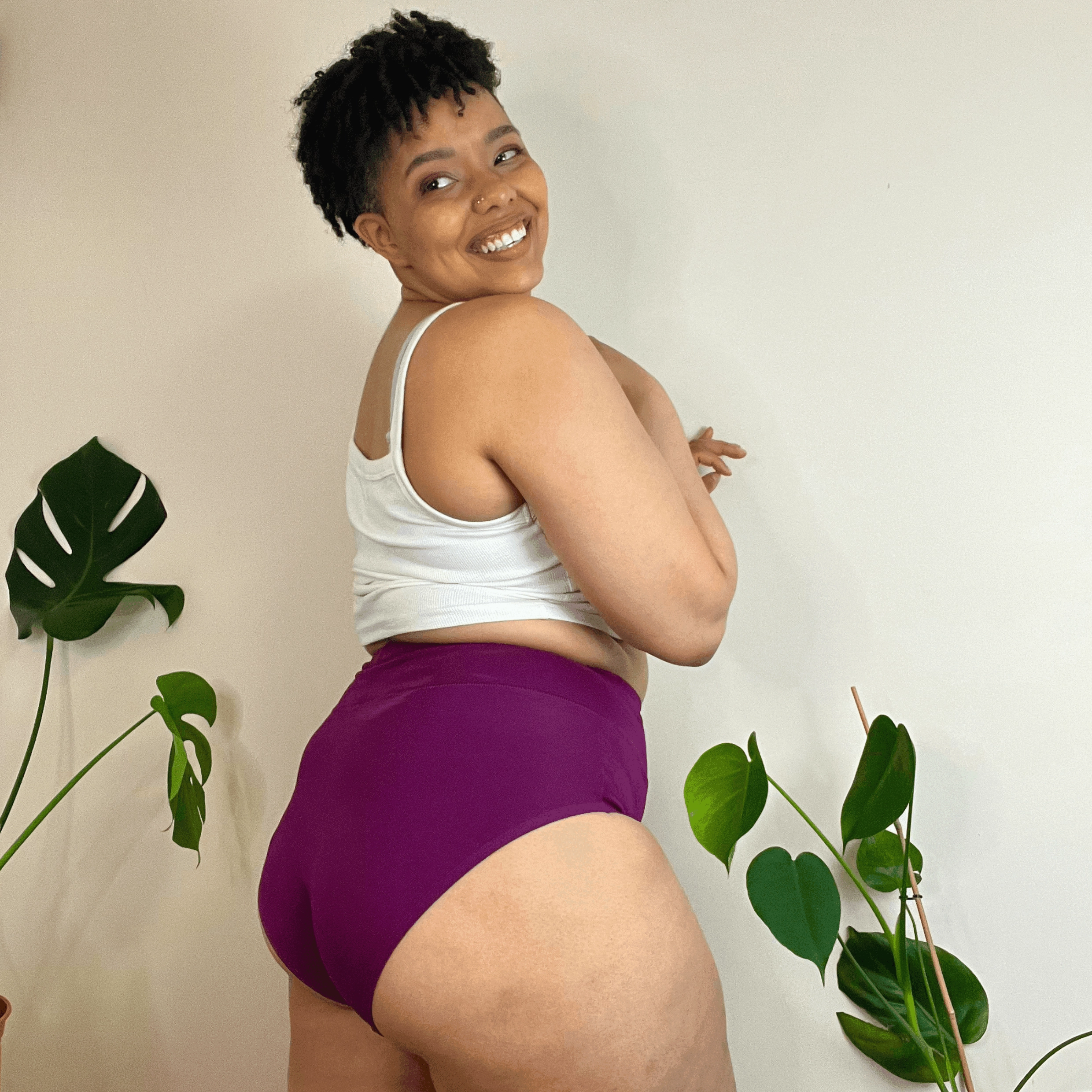 Organic Cotton Full Brief Panties - Figgy Pudding