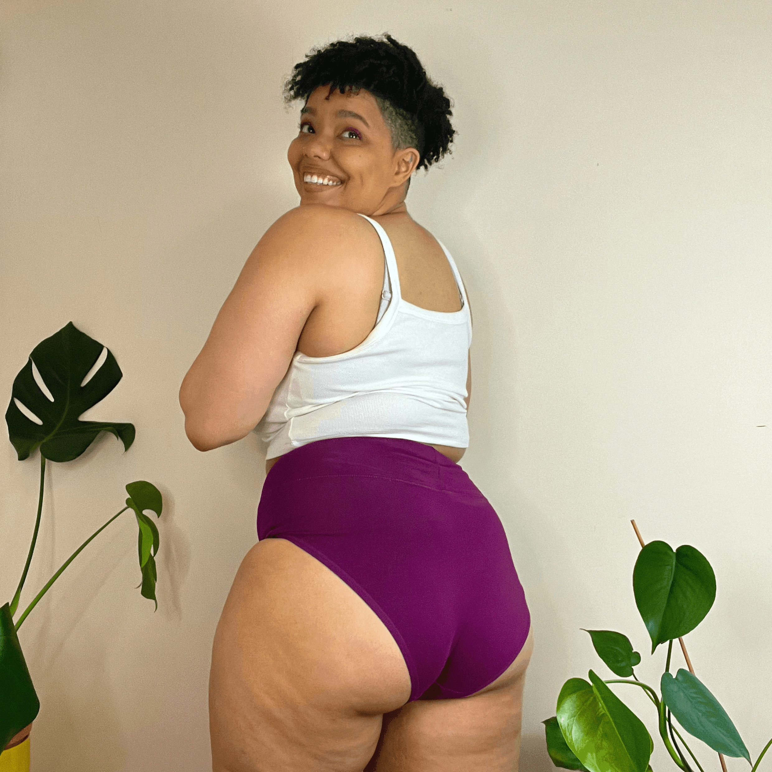 Organic Cotton Full Brief Panties - Figgy Pudding