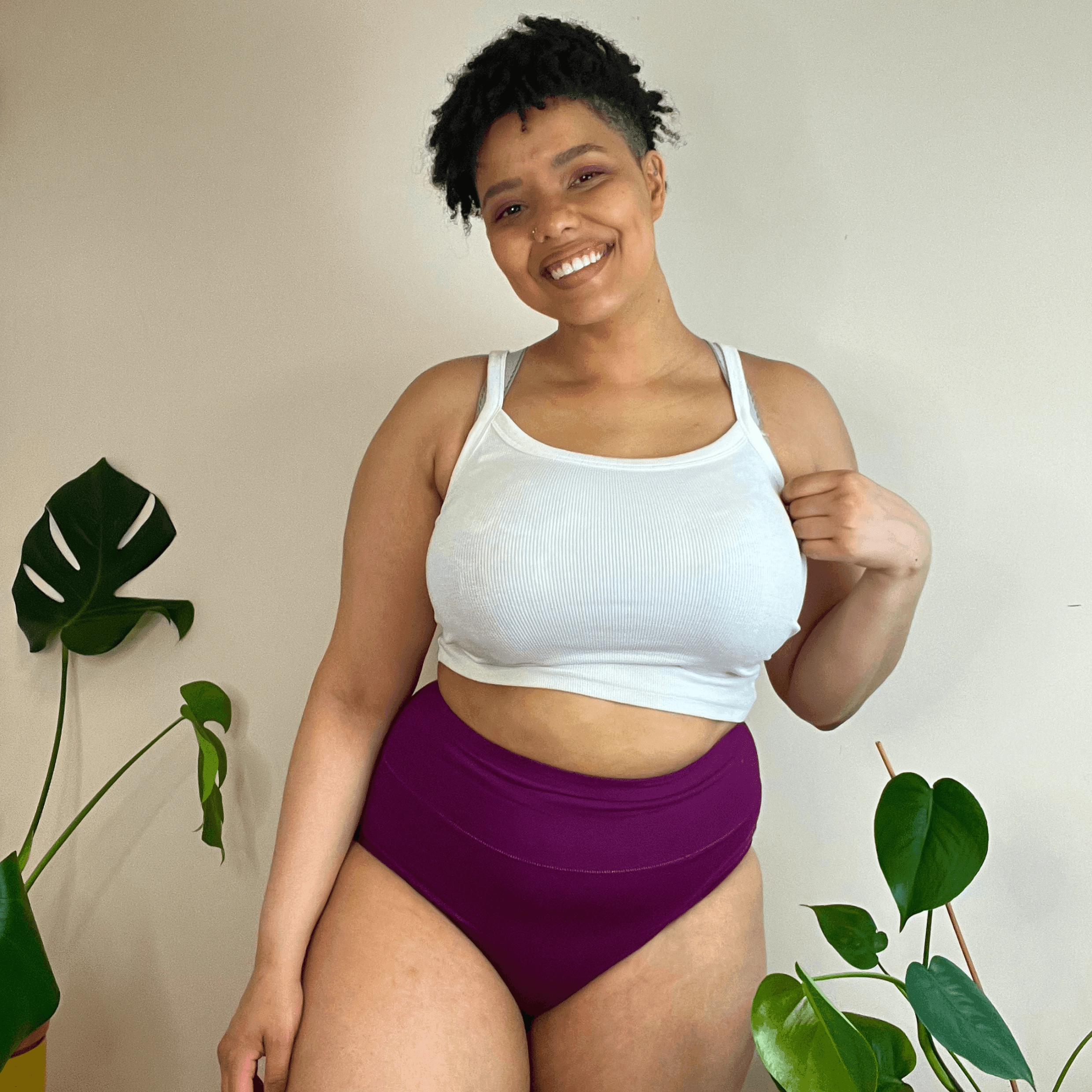 Organic Cotton Full Brief Panties - Figgy Pudding