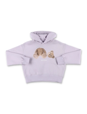 Palm Angels Kids Bear Motif Long-Sleeved Hoodie