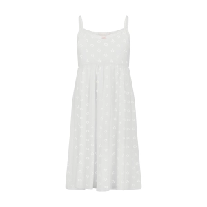 Polkadot GIRLS BABYDOLL GOWN Pearl White Vintage Hearts -Restocked