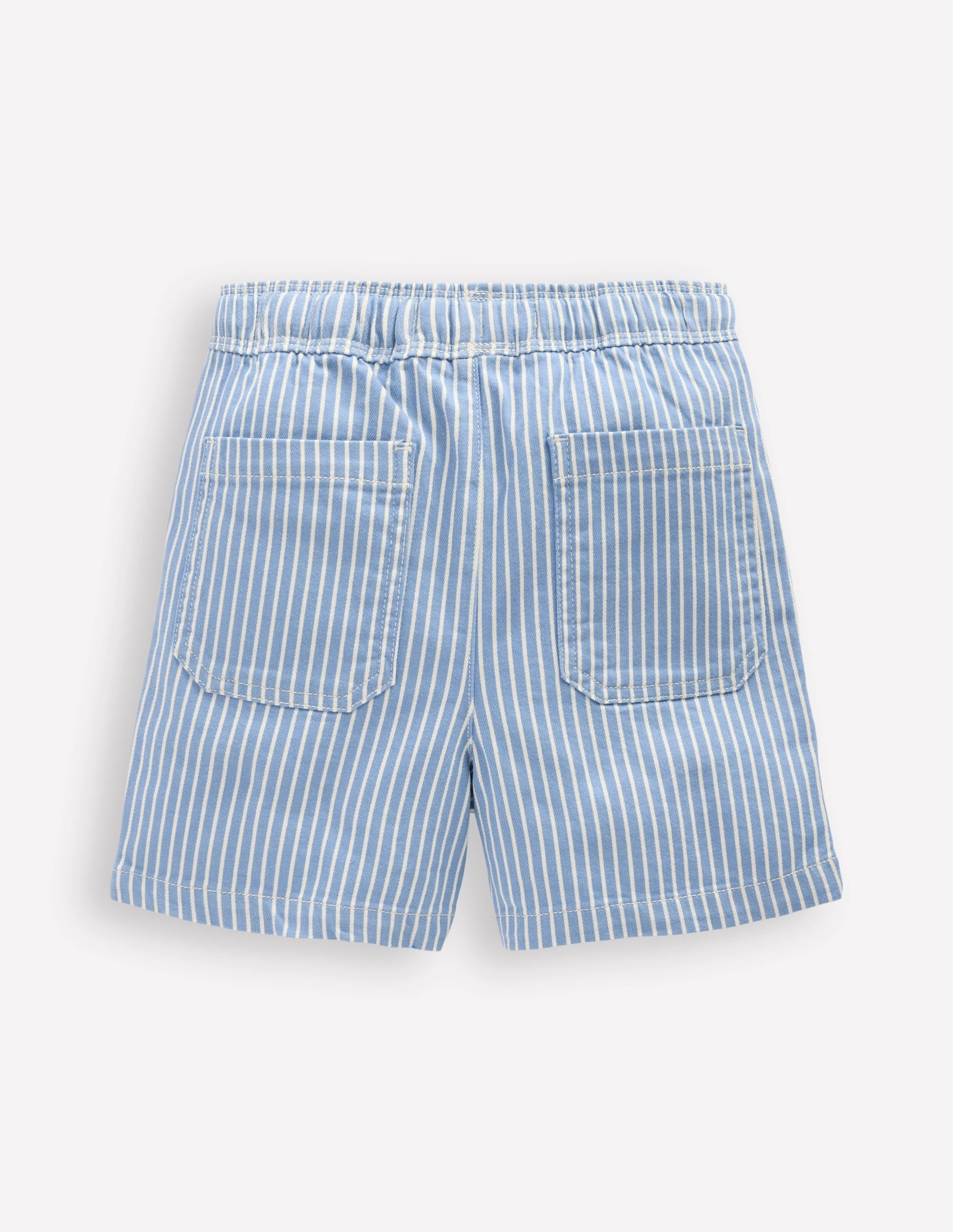 Pull-On Cotton Shorts-Hotchpotch Ticking