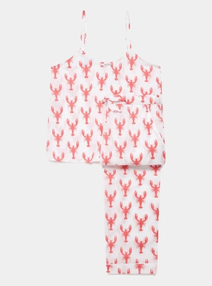 Red Lobster Women's Organic Cotton Cami Trouser Set