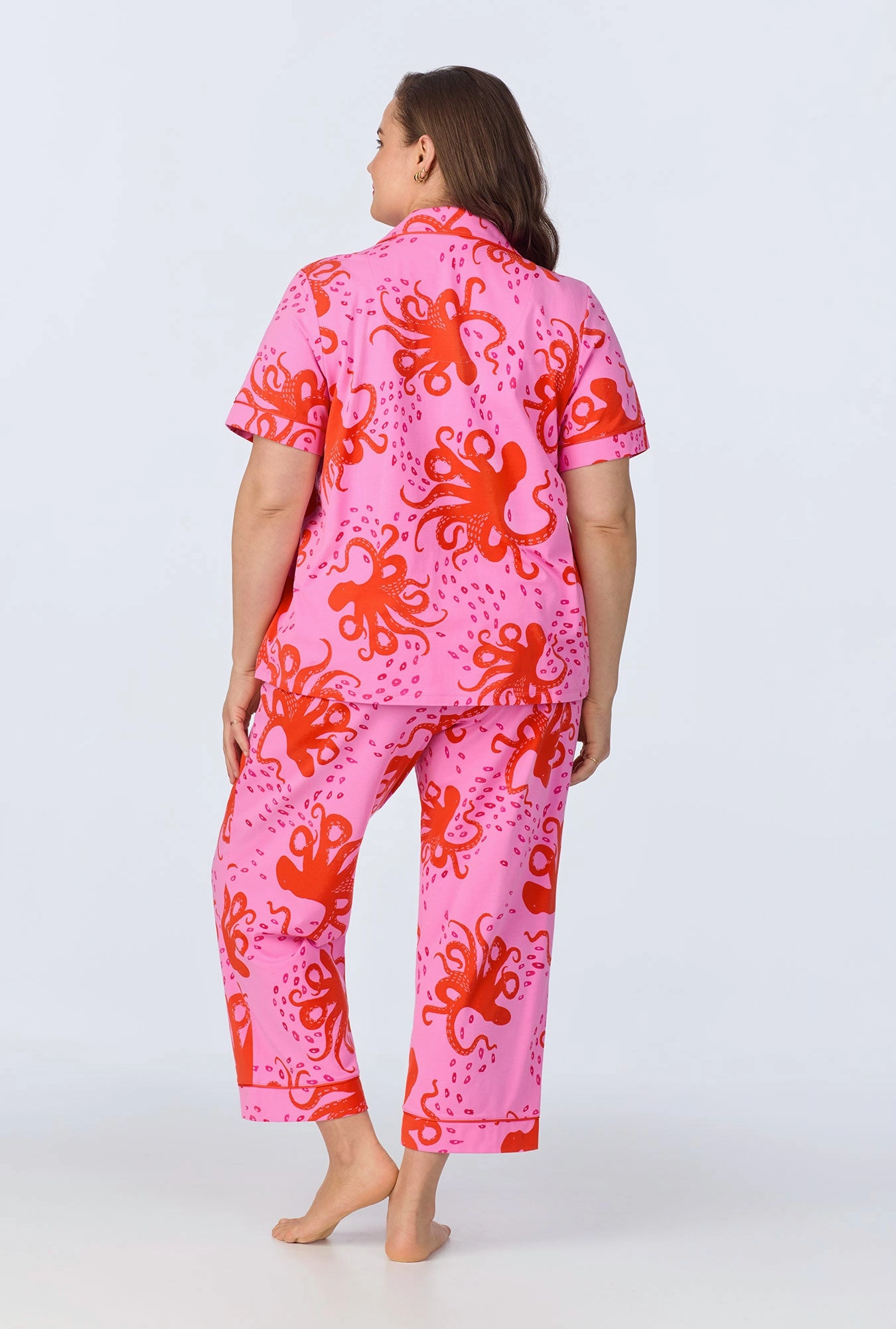 Sea Dreamers Short Sleeve Classic Stretch Jersey Cropped PJ Set