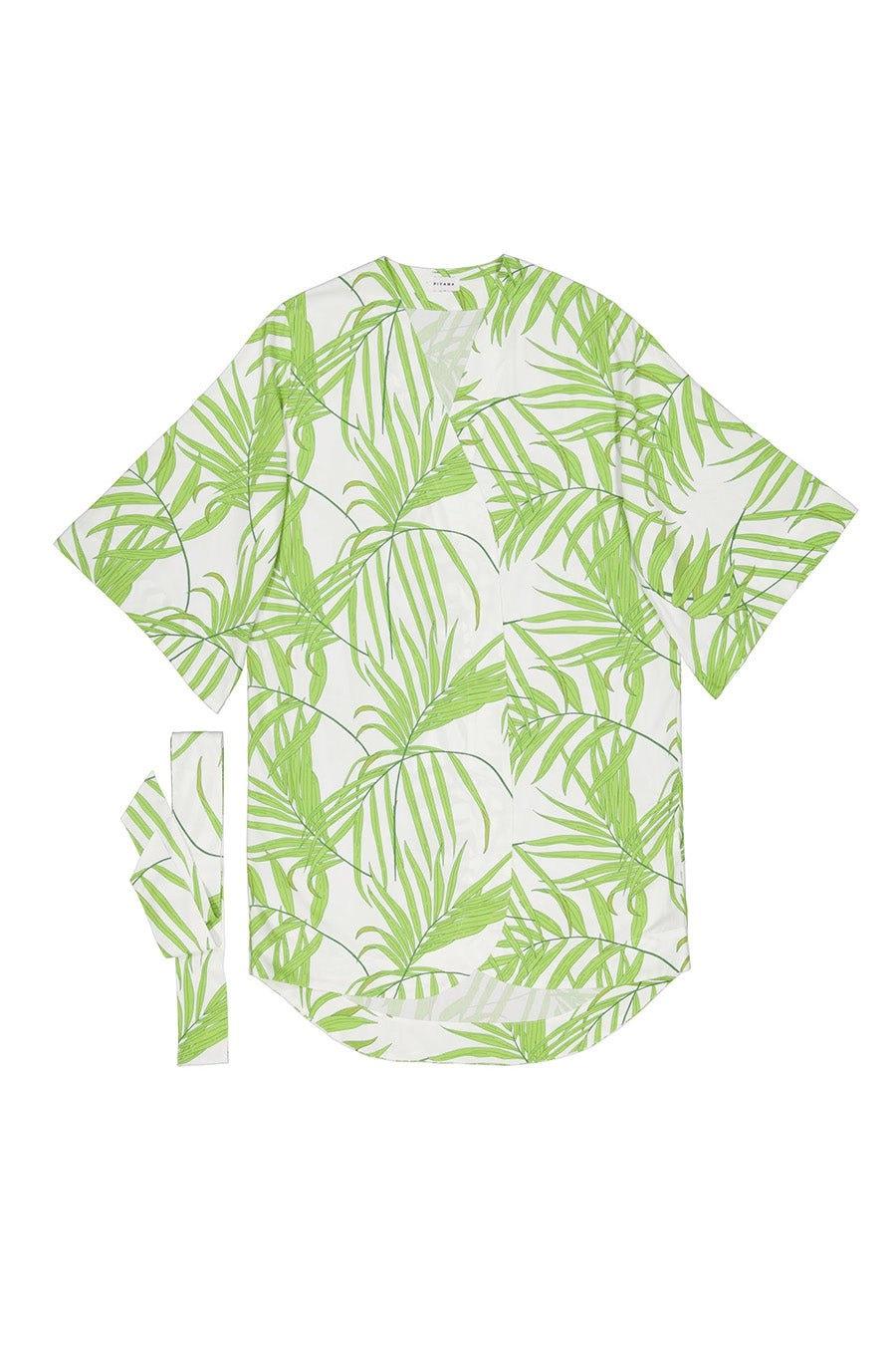Short Kimono Robe - Jungle Palm