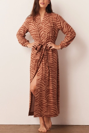 Skyler Banded Long Robe | Bengal