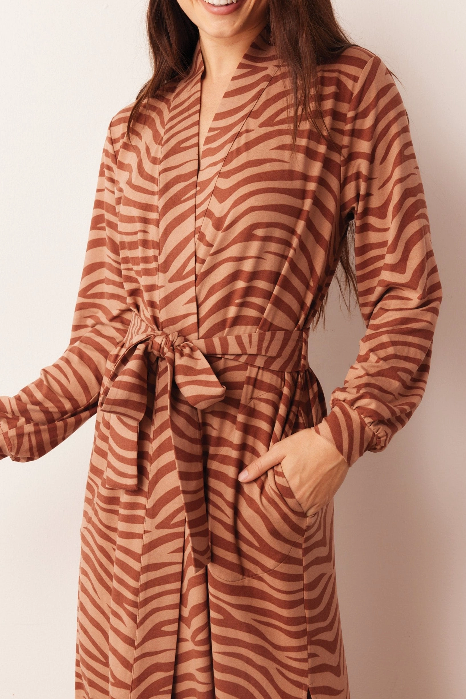 Skyler Banded Long Robe | Bengal