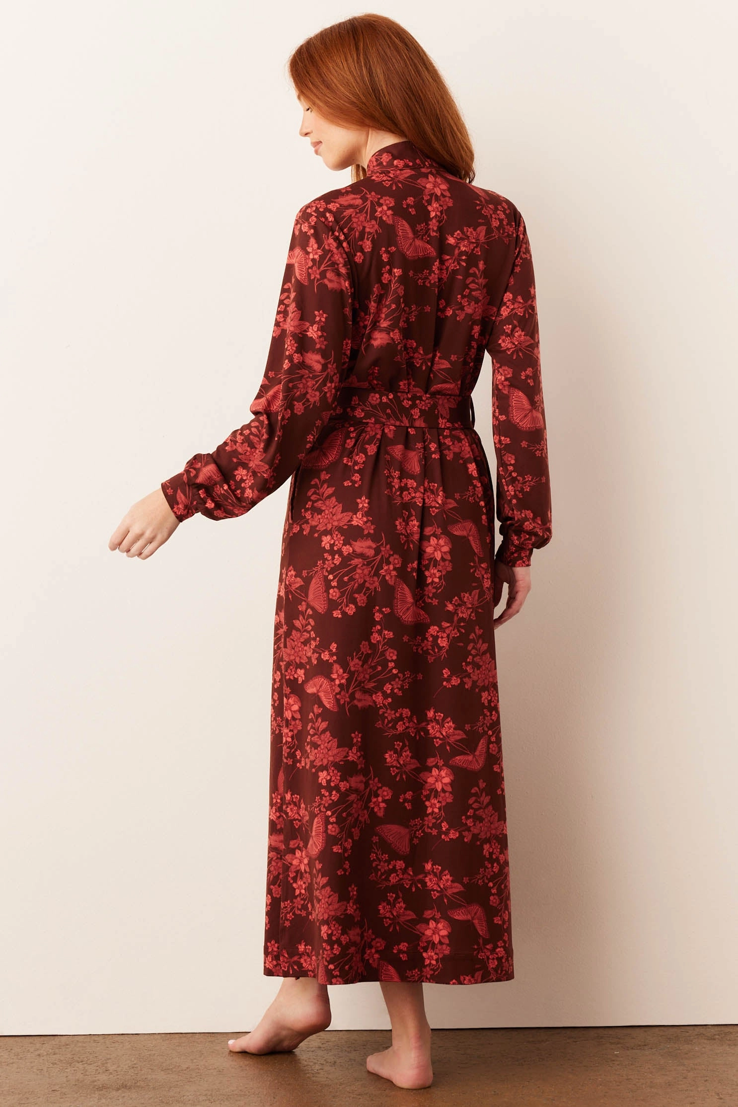 Skyler Banded Long Robe | Botanical