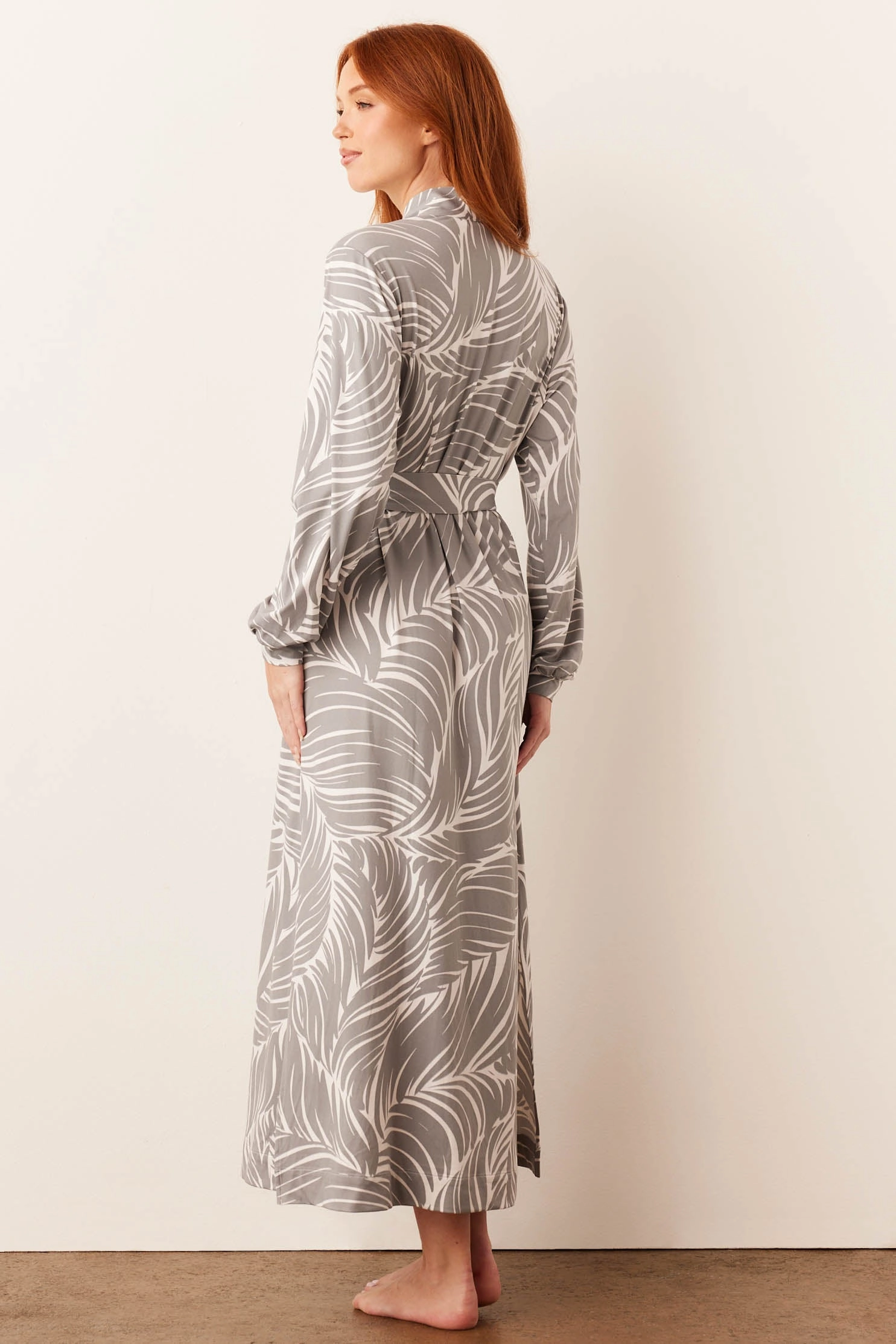 Skyler Banded Long Robe | Whisper